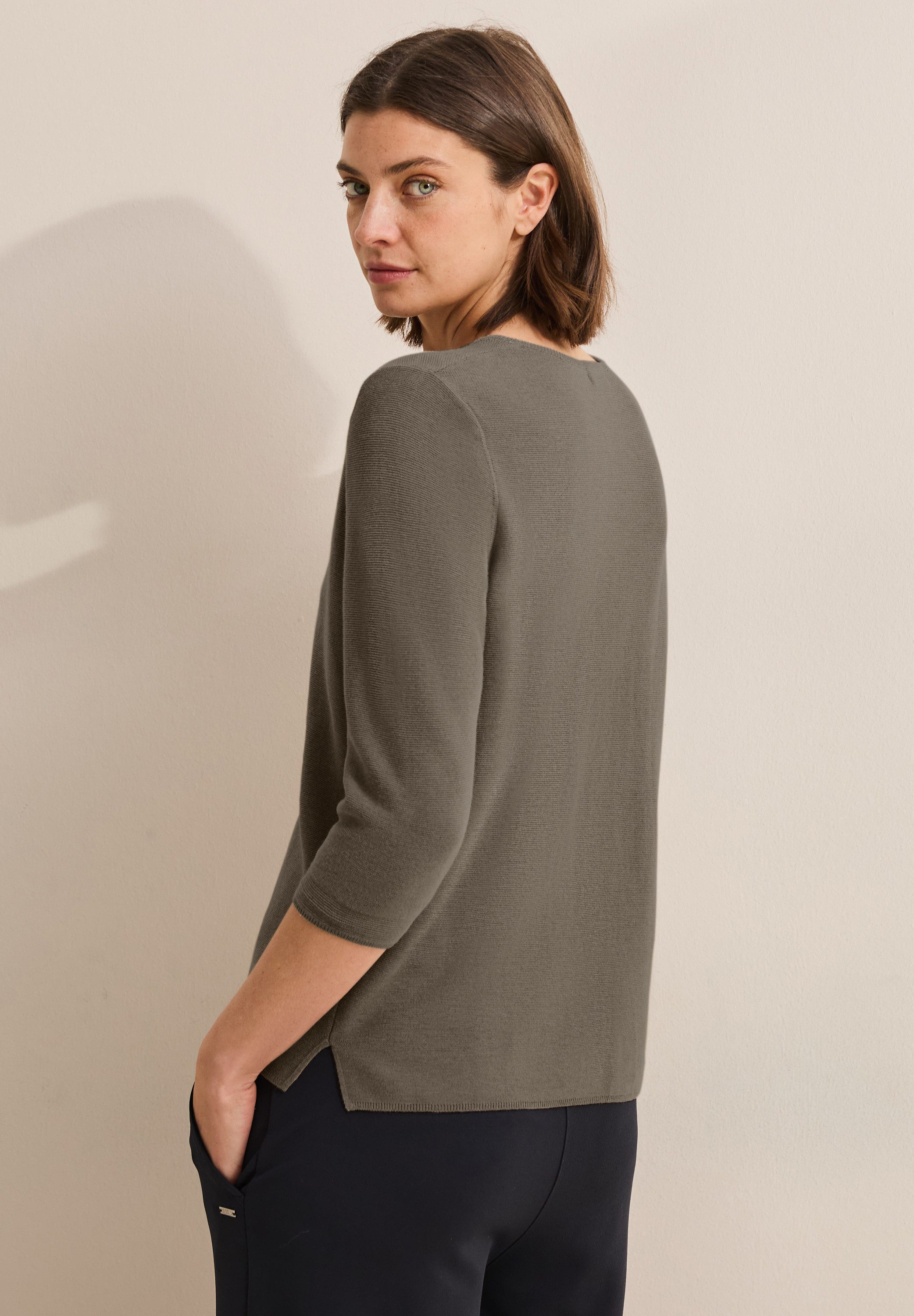 CECIL Strickpullover mit 3/4-Arm und Rundhals günstig online kaufen