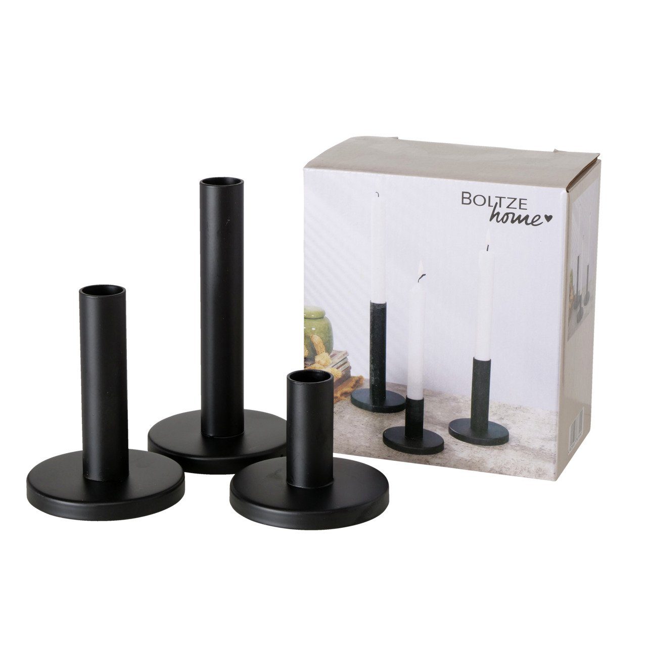 BOLTZE Dekoobjekt Boltze Kerzenleuchter Malko 3-teilig (Kerzenst?nder aus M günstig online kaufen
