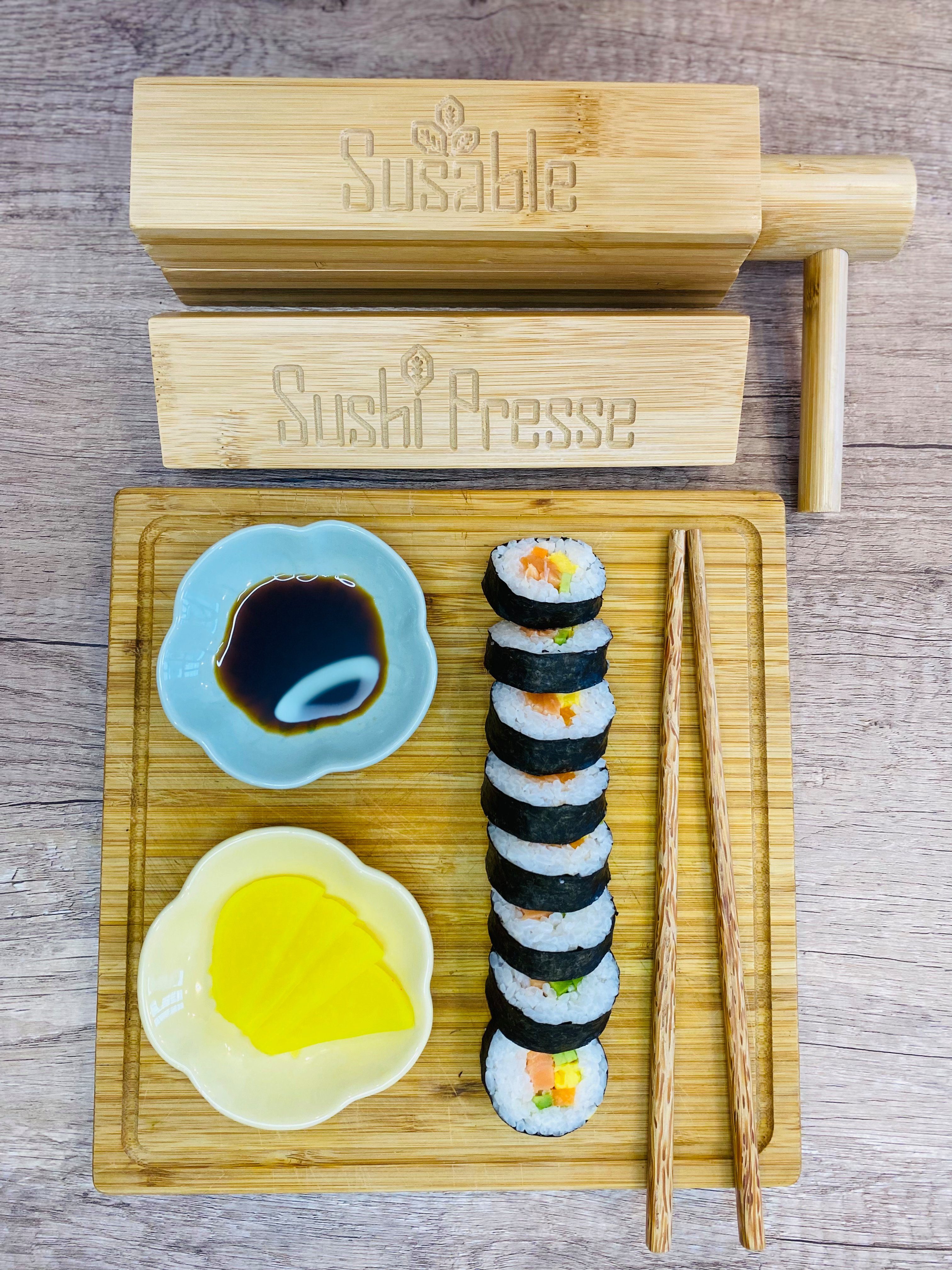 Susable Sushi-Roller Bambus Maki Roller, Nigiri Sushi Kit Maker Öko-Freundlich & DIY 