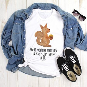 Mr. & Mrs. Panda T-Shirt Eichhörnchen Weihnachtszeit - Weiß - Geschenk, Vogel, Wintermotiv, Ad (1-tlg)
