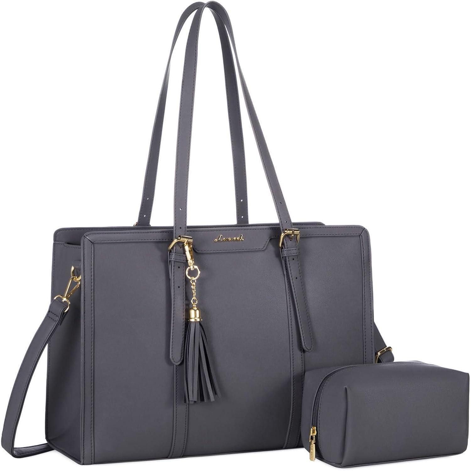 LuxusKollektion Laptoptasche Laptoptasche Damen 15,6 Zoll Umhängetasche Leder Schultertasche Große