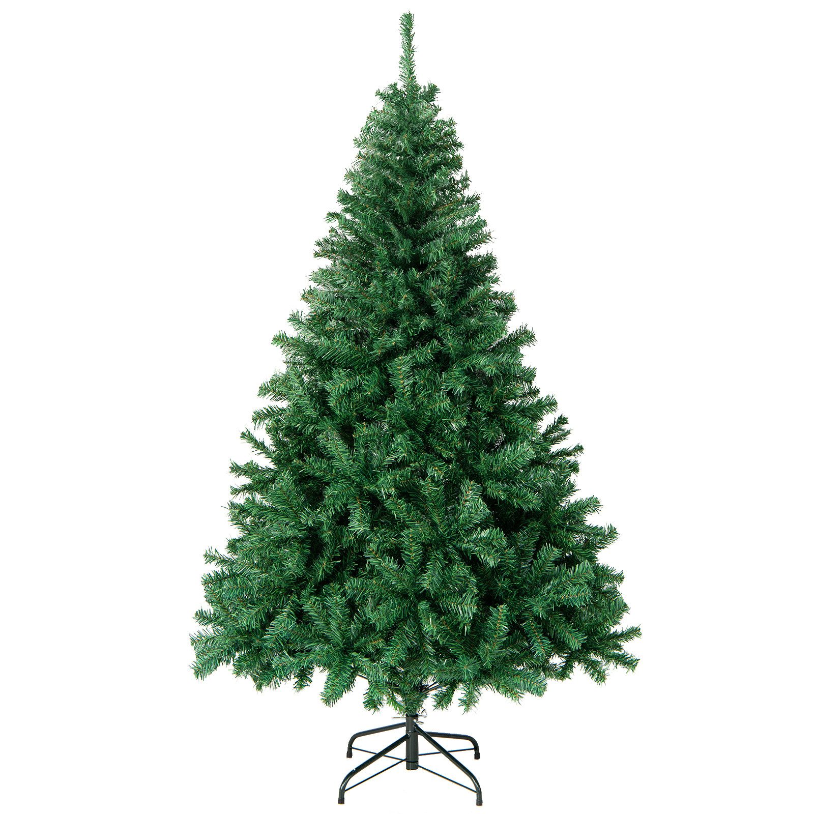 COSTWAY Künstlicher Weihnachtsbaum, 180cm, mit 1000 Spitzen PVC Nadeln