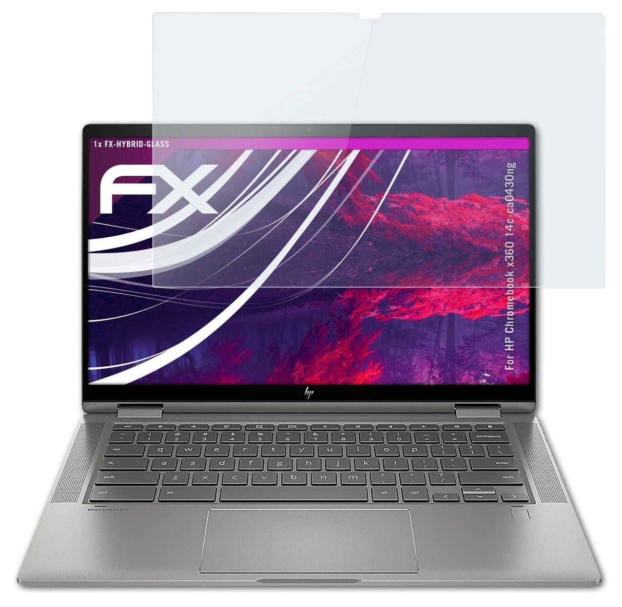 ultraklare FX Displayschutzfolie atFolix Schutzfolie kompatibel mit HP Chromebook x360 14c-ca0430ng Folie 2X