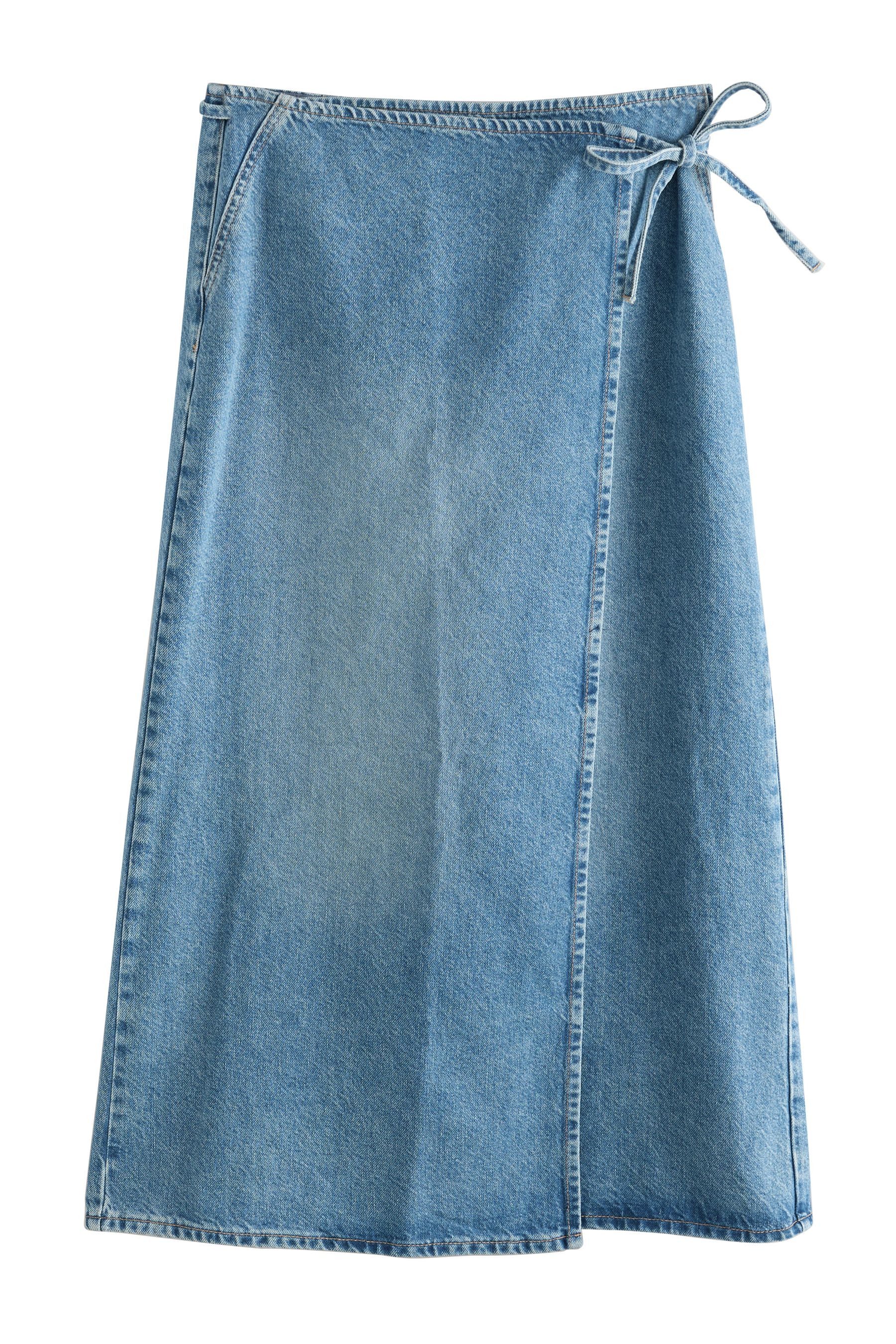 Next Maxirock Denim-Wickelrock in Maxilänge (1-tlg) günstig online kaufen