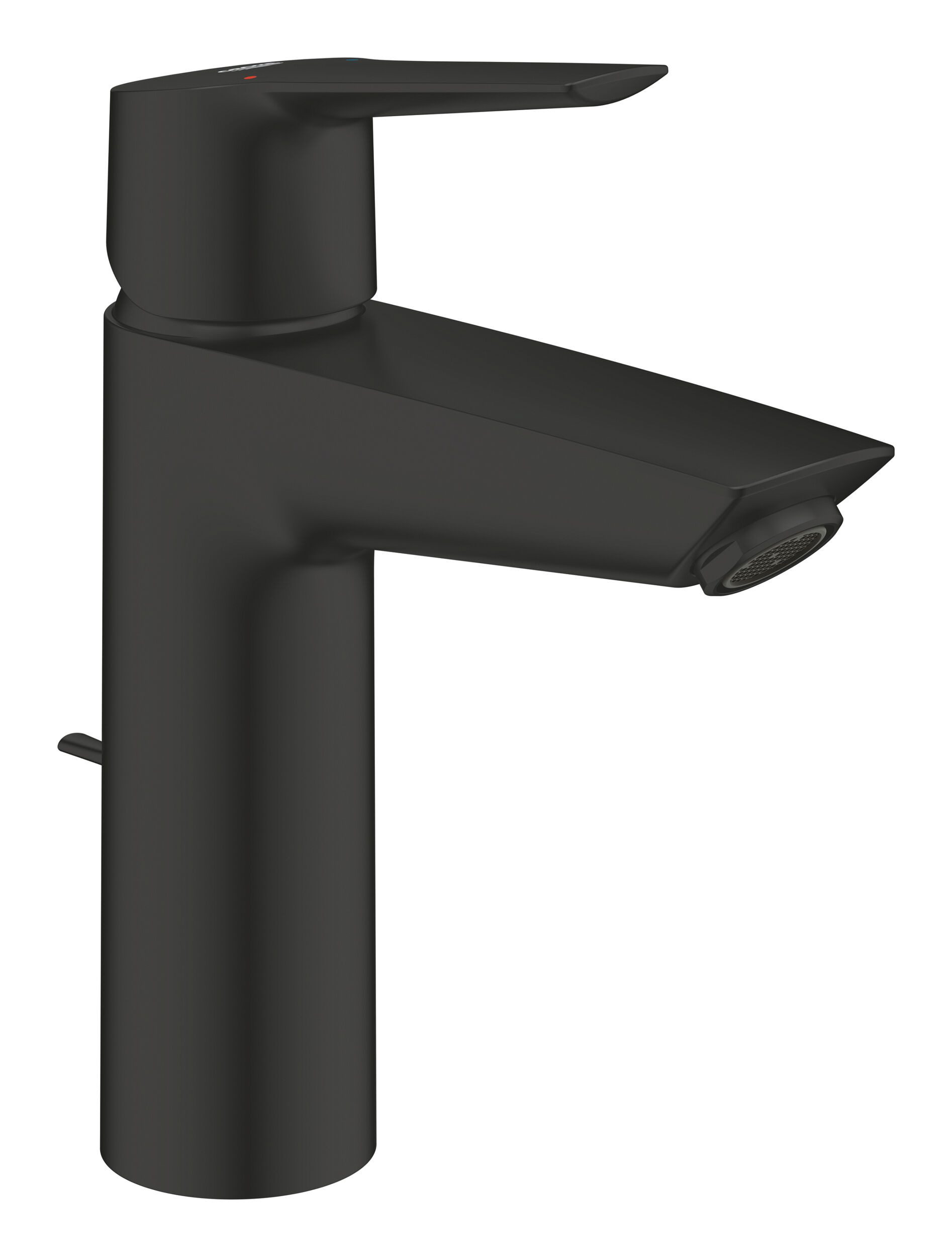 Grohe Waschtischarmatur Start Einhand mit Zugstangen-Ablaufgarnitur M-Size - Mattschwarz