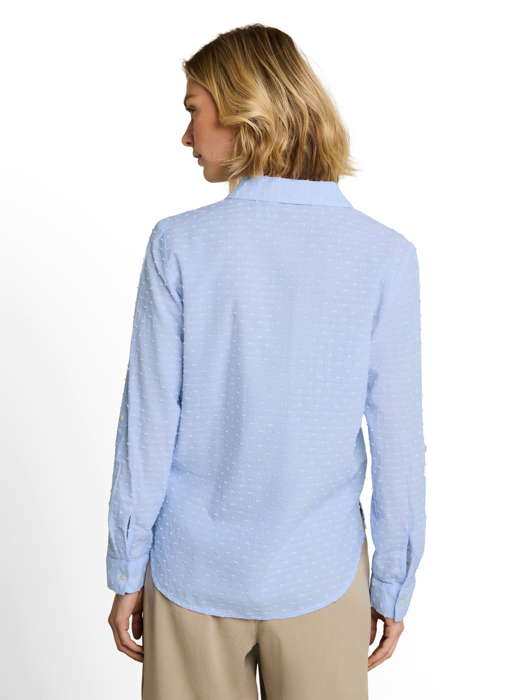 TOM TAILOR Klassische Bluse Sommerbluse im Streifen-Look/mit Turn-Up-Ärmeln – Bild 2 von 5