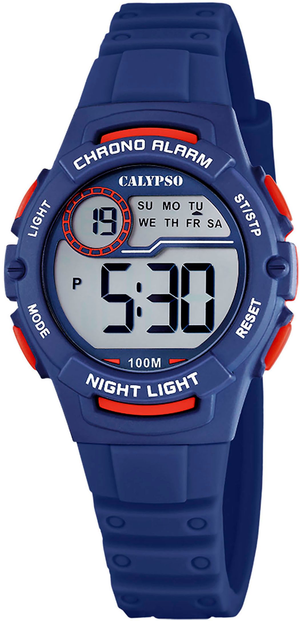 CALYPSO WATCHES Chronograph Junior Collection K5852/5, Kinderuhr, Quarzuhr, Armbanduhr, digital, Datum, Stoppfunktion