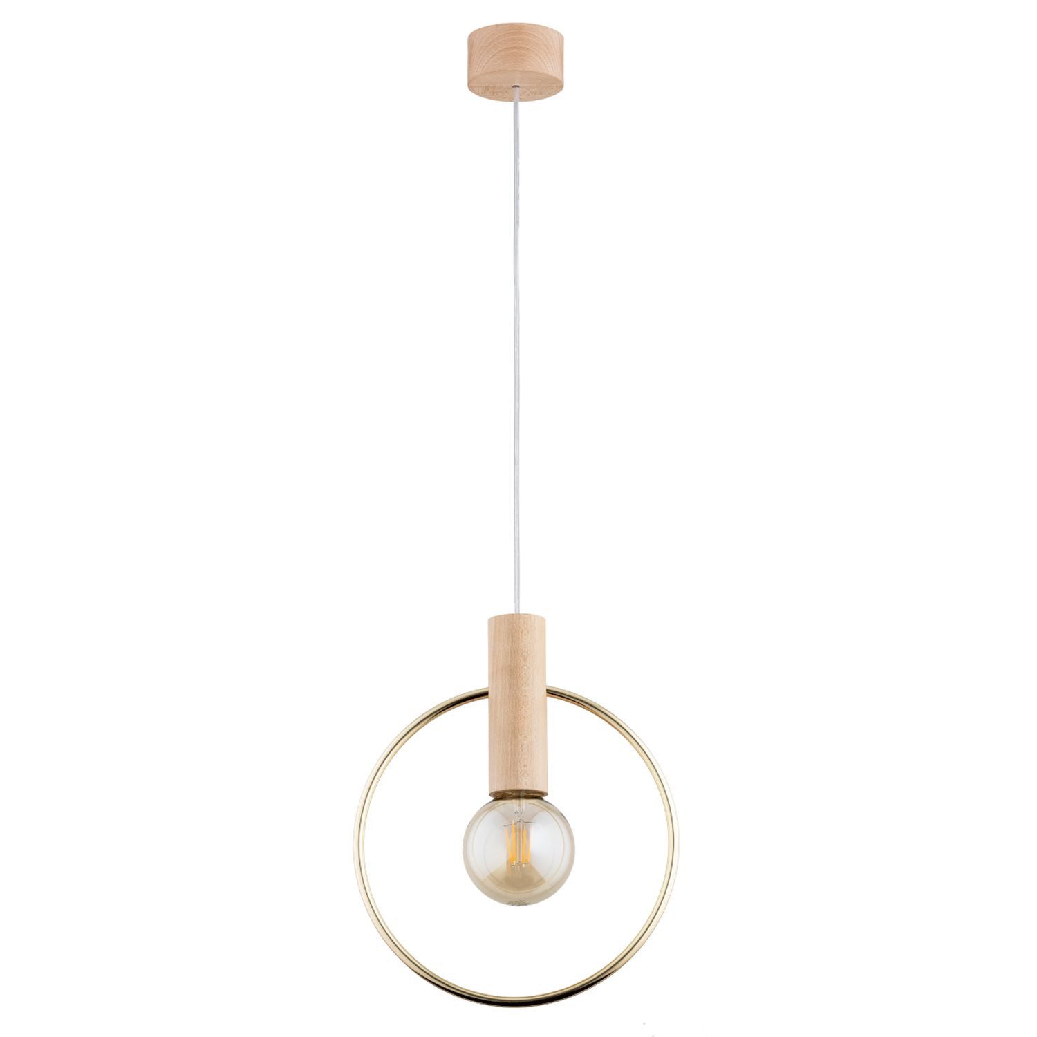Licht-Erlebnisse Pendelleuchte IKARO, ohne Leuchtmittel, Metall E27 H: max. 100 cm Natur Skandinavisch