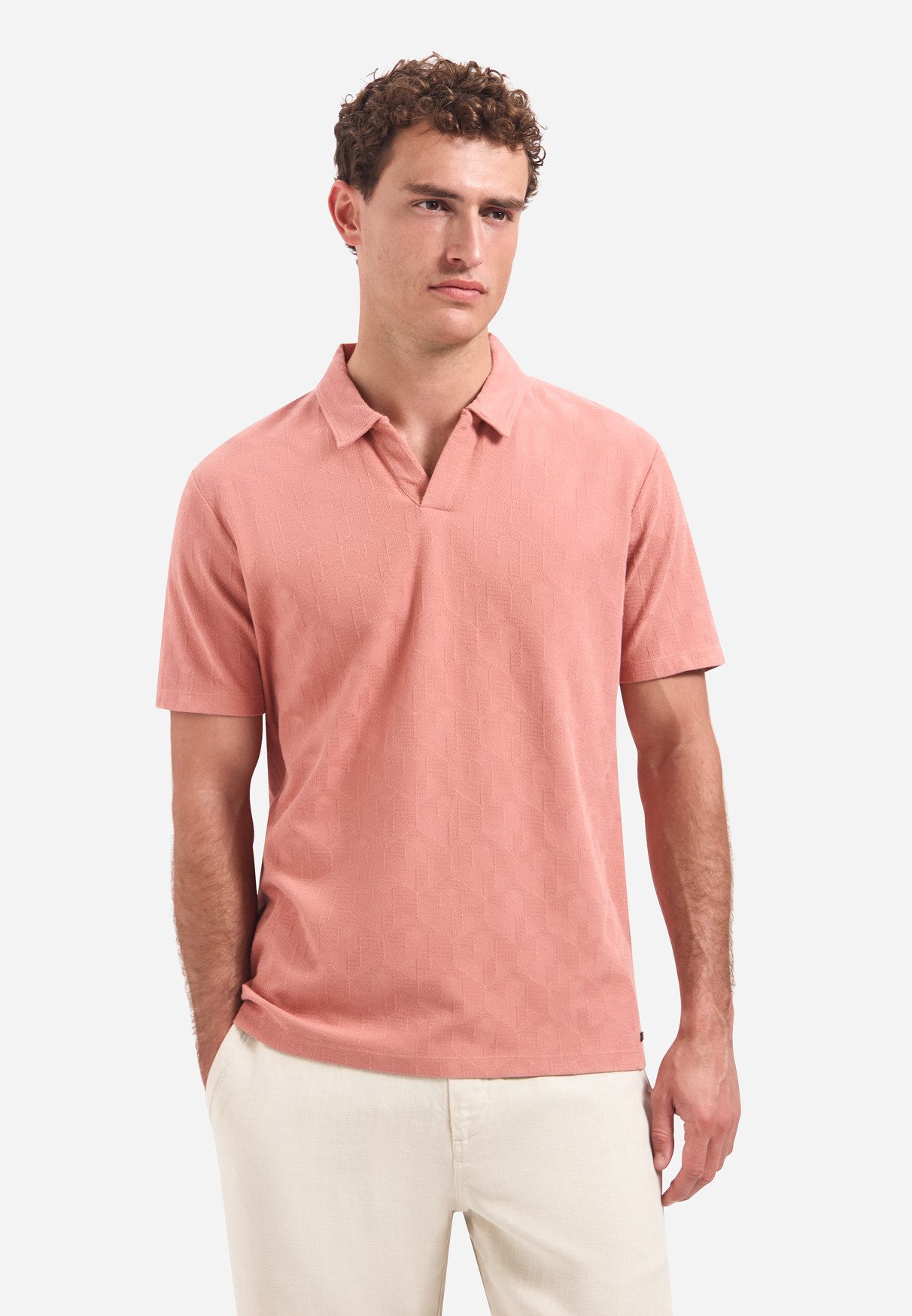 NO EXCESS Poloshirt Polo Short Sleeve Jacquard