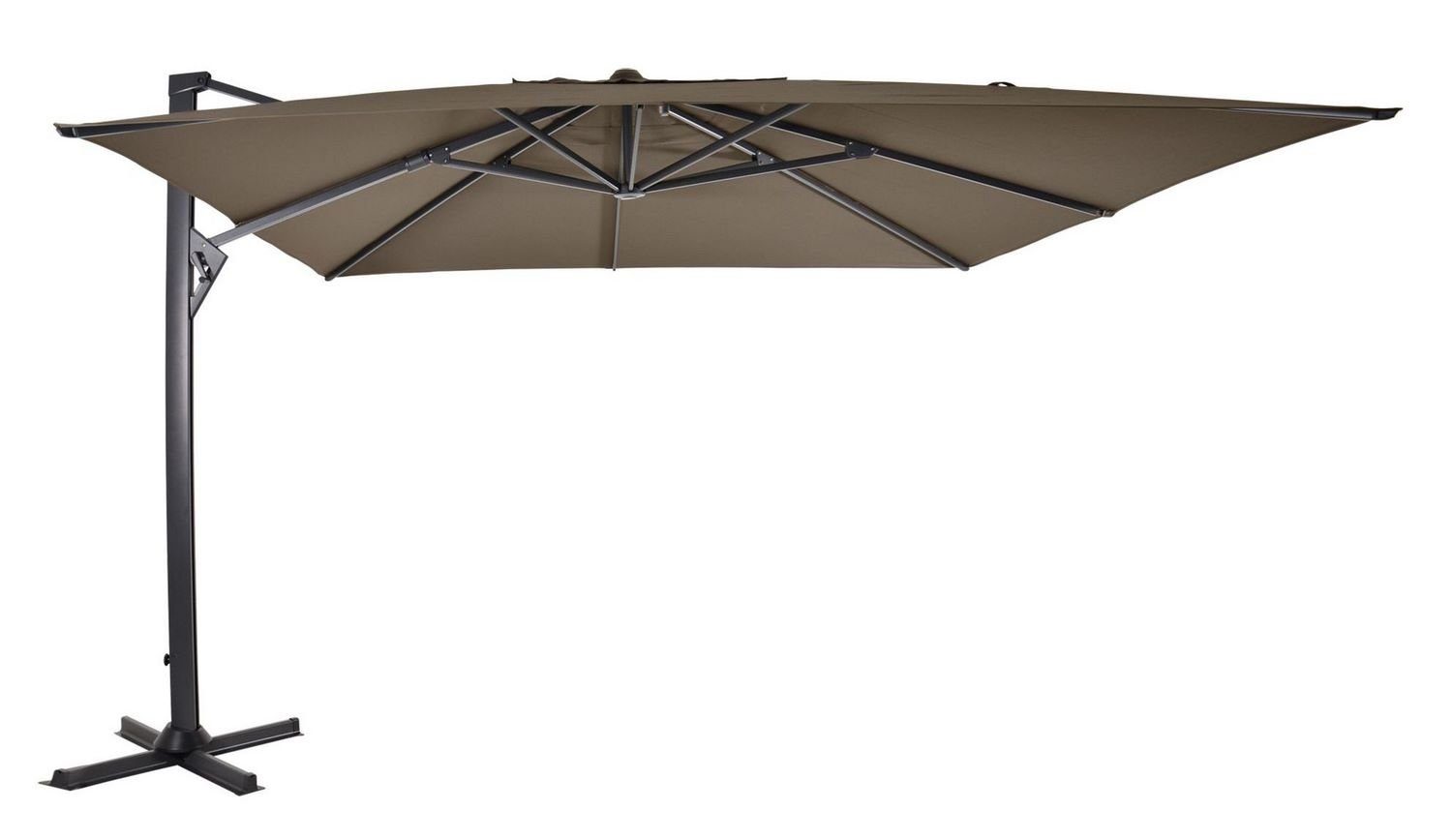 Lesli Living Sonnenschirm Lesli Living Ampelschirm "Taurus" Taupe 3x4 m