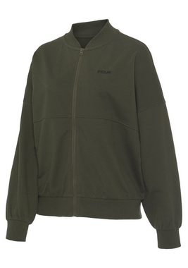 FCUK Sweatjacke (1-tlg) mit Kragen und durchgehenden Reißverschluss