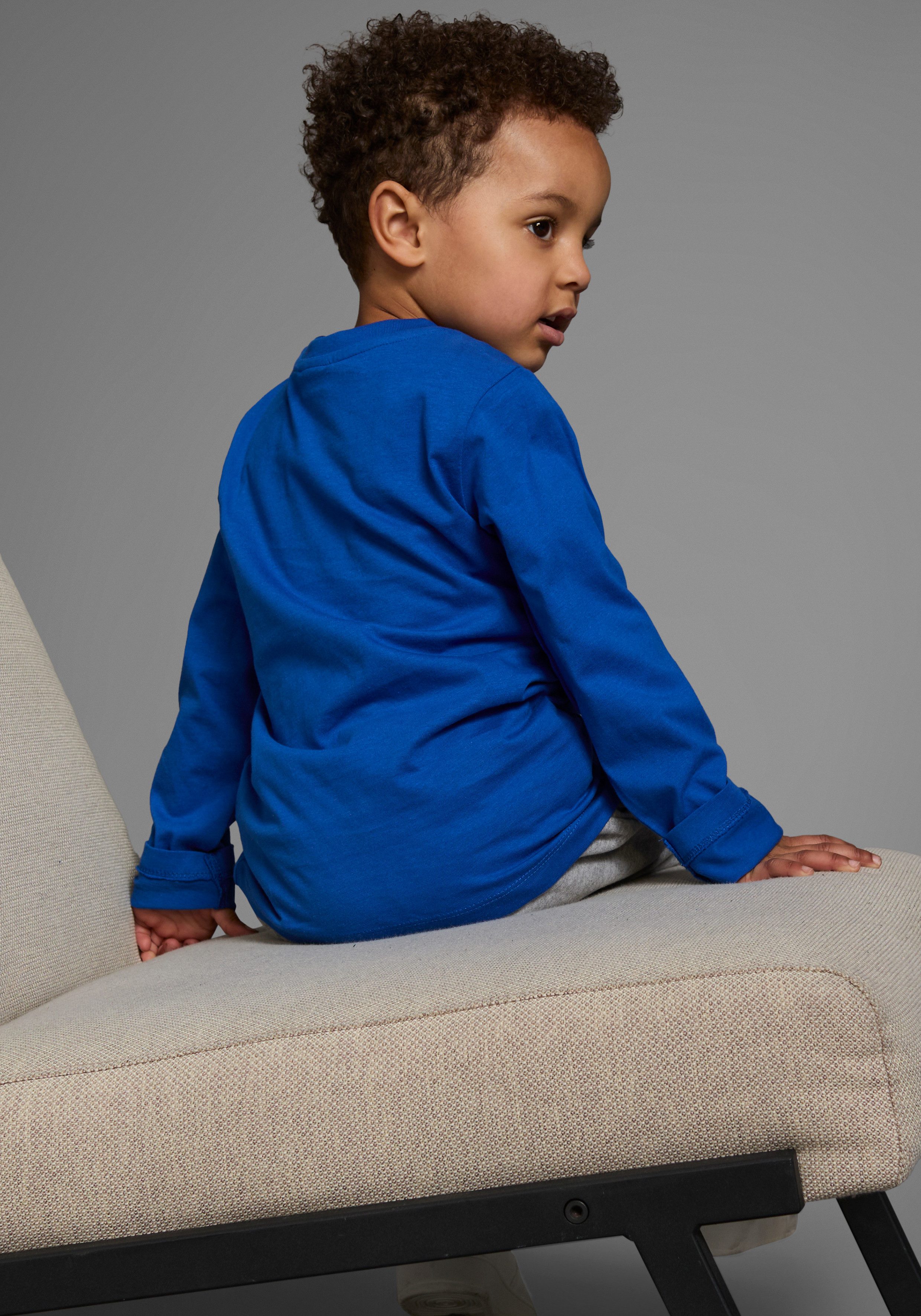 KIDSWORLD Langarmshirt Mit Feuerwehr-Druck: ACHTUNG LÖSCHEINSATZ Langarm, Basic-Passform, bedruckt, Rundhalsausschnitt