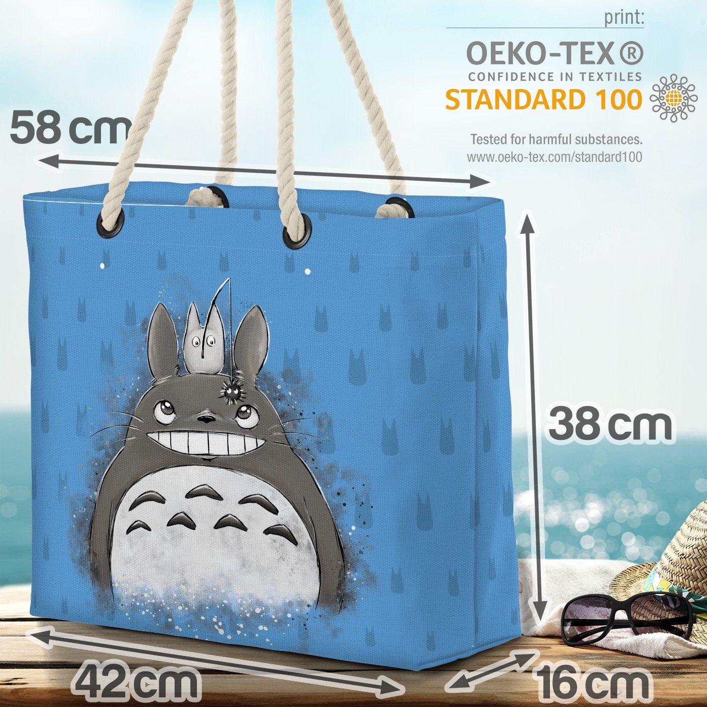 Totoro mein blau anime japan VOID (1-tlg), nachbar Strandtasche ghibli