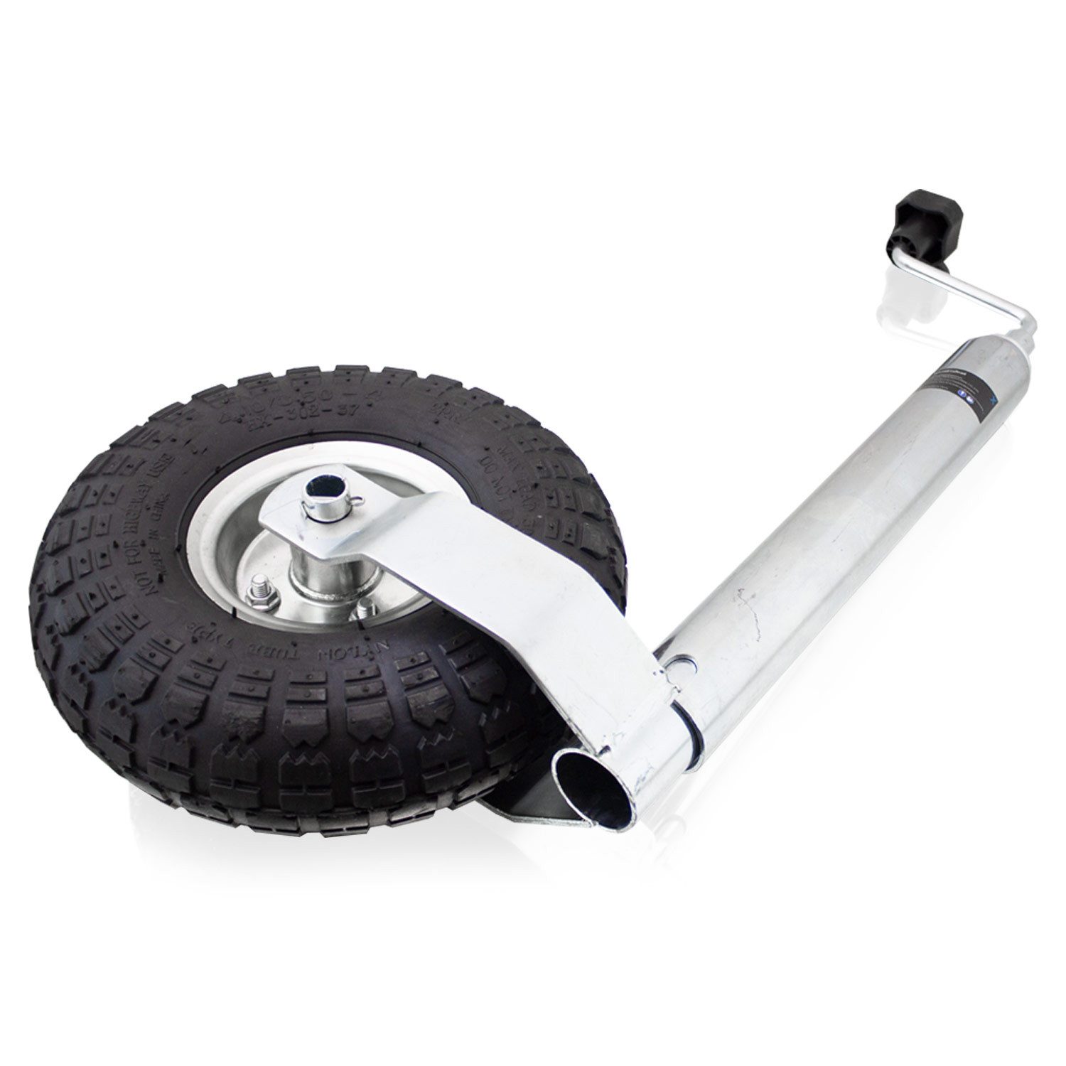 Bituxx Anhänger-Abstellstütze Set 10 tlg., bis 1000 kg, Ø 48 cm, (Spar-Set, 10-tlg., MS-19563), mit Stützrad und Radkeilen – Bild 2 von 5
