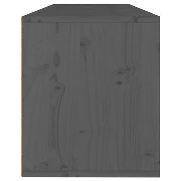 möbelando TV-Board Bergweiler (B/H/T: 100x35x30 cm), aus Kiefer-Massivholz in Grau