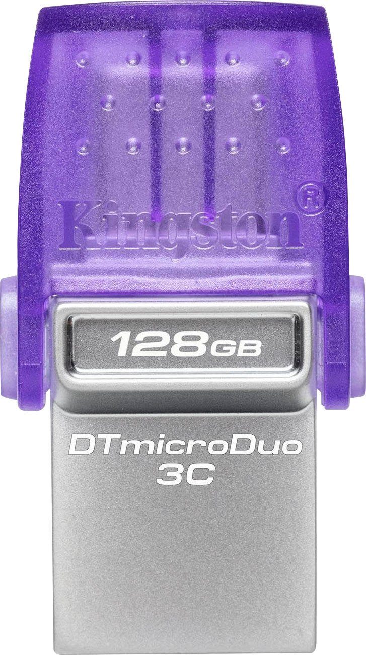 Kingston DATATRAVELER® MICRODUO™ 3C 128GB USB-Stick (USB 3.2, Lesegeschwindigkeit 200 MB/s)