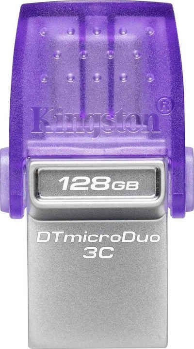 Kingston DATATRAVELER® MICRODUO™ 3C 128GB USB-Stick (USB 3.2, Lesegeschwindigkeit 200 MB/s)