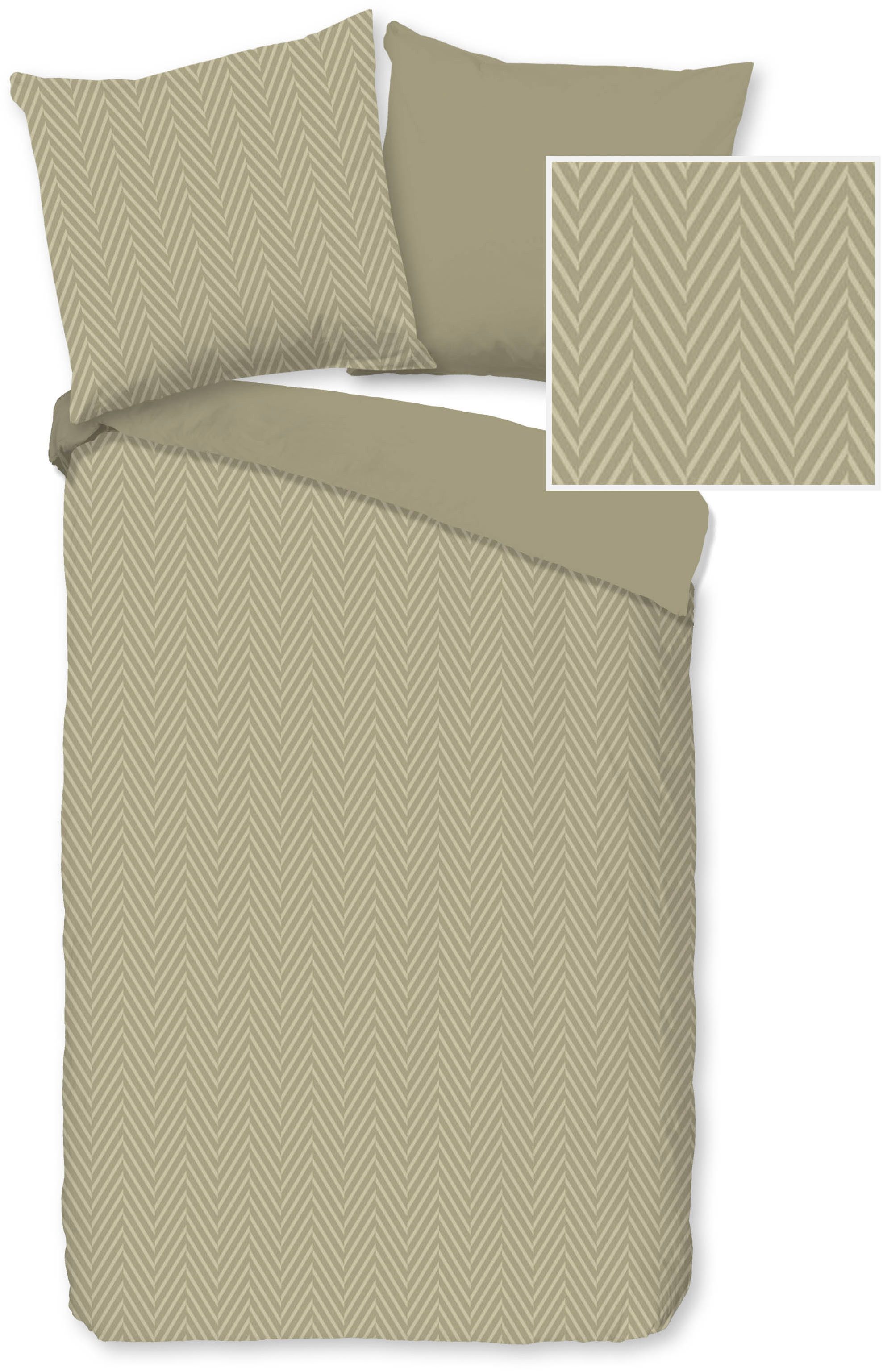 PURE luxury collection Wendebettwäsche Haarlem, Microfaser, 2 teilig, Mikrofaser, Pflegeleicht, Reißverschluss, Wende, 3D, uni muster, weich