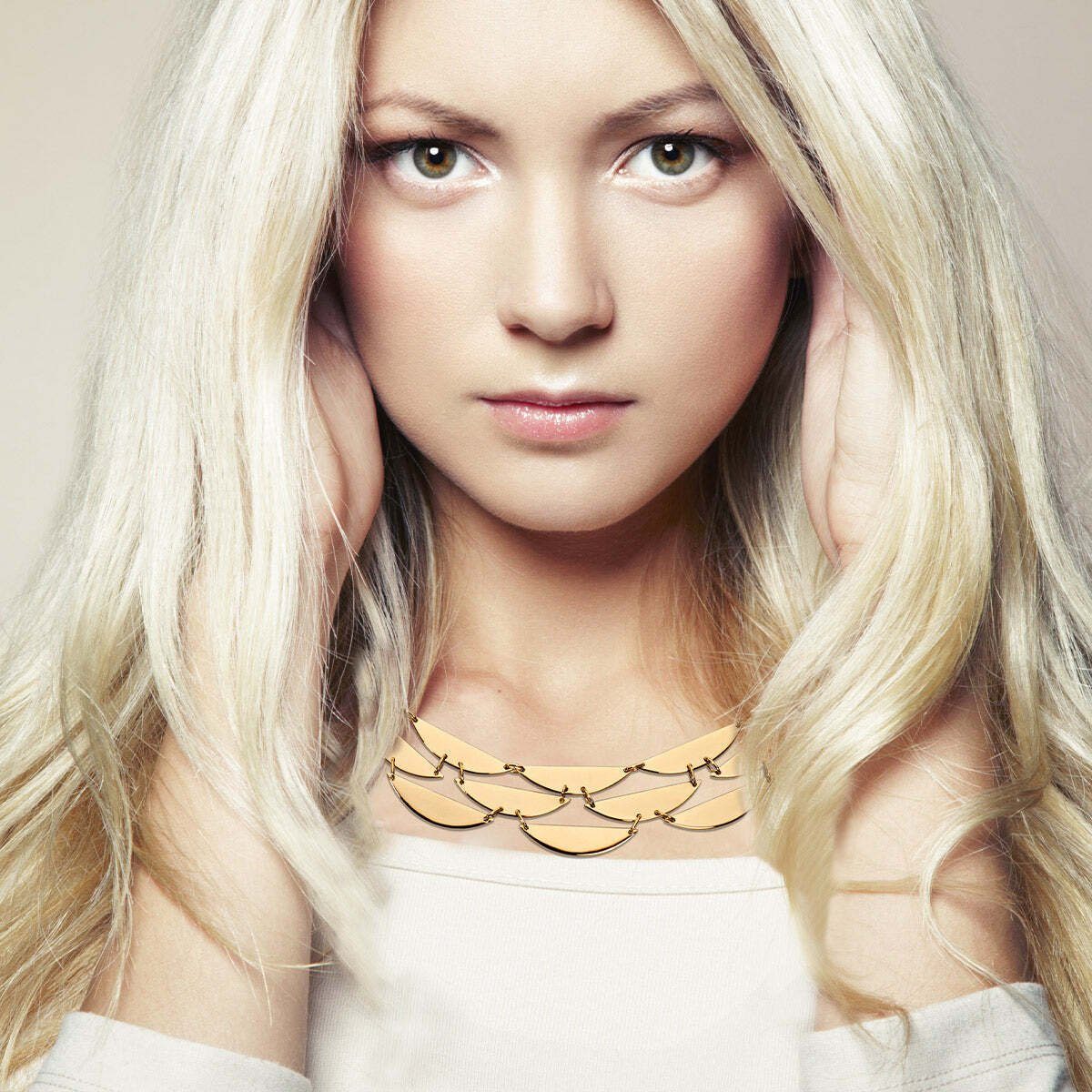 M&M Collier Halskette Damen gold Col...