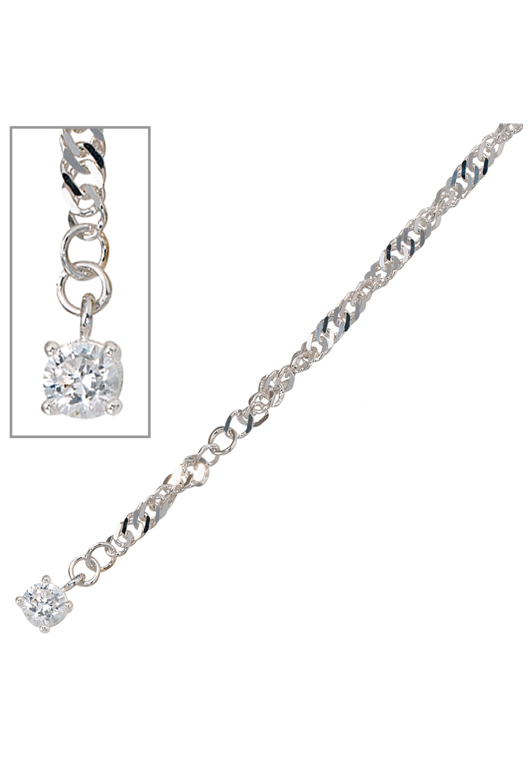 JOBO Fußkette, 925 Silber mit Zirkonia günstig online kaufen