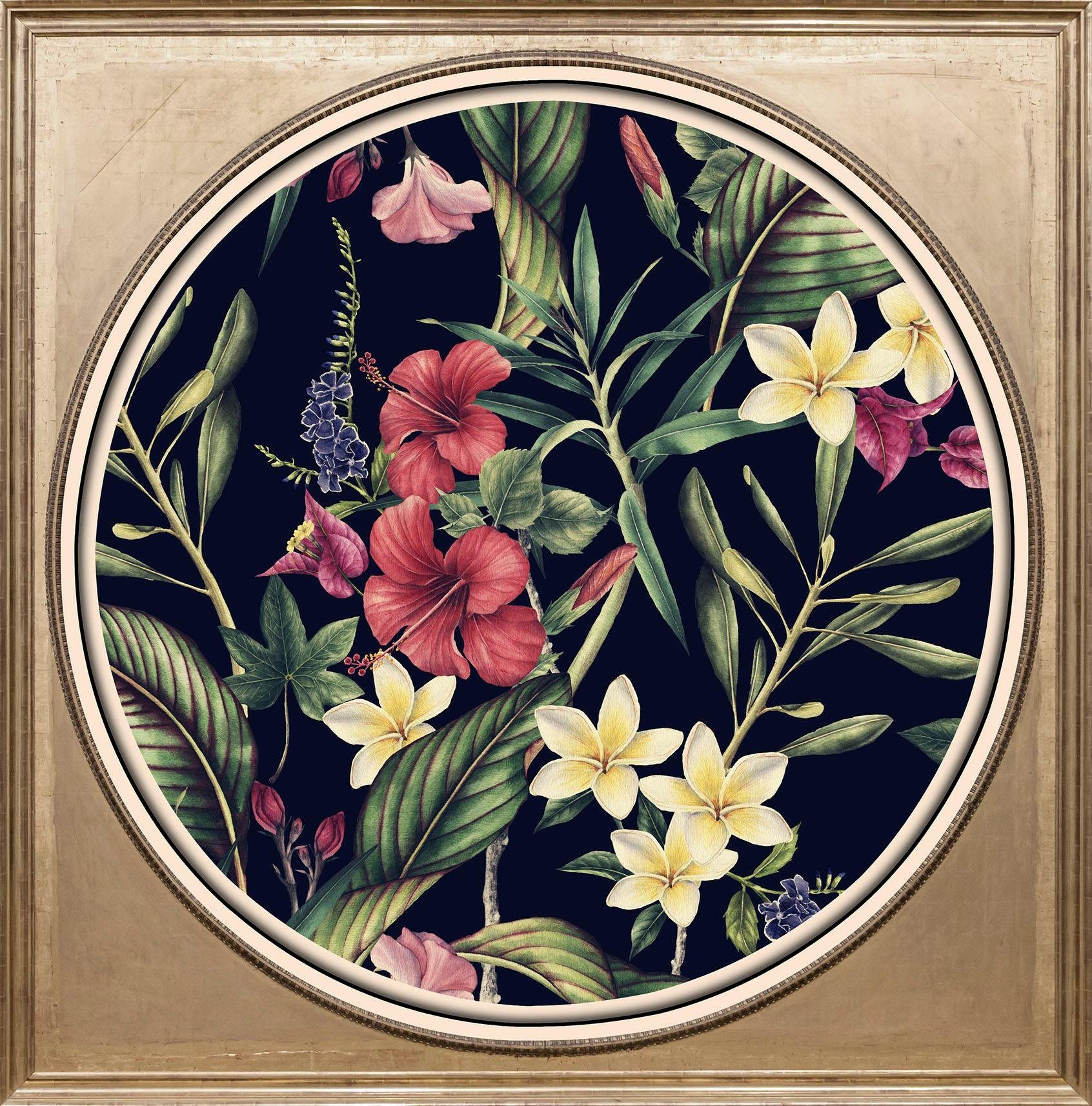queence Acrylglasbild Tropische Pflanzen II, Blumen, Blumenbilder, Gemälde, Kunst, Pflanzen, Pflanzenbilder, Fine Art-Print in Galeriequalität