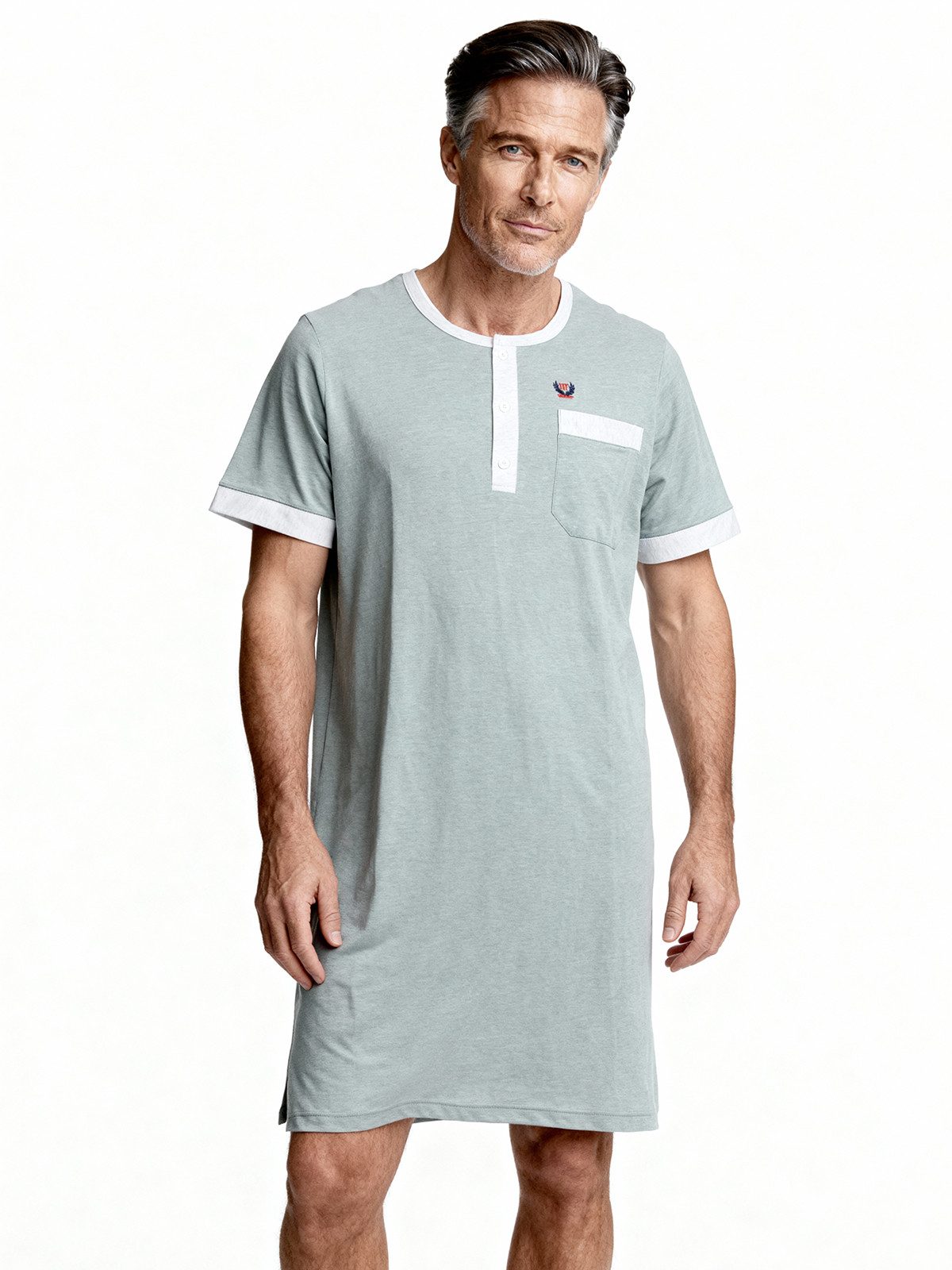 Henry Terre Nachthemd Nachthemd kurzarm - unifarben