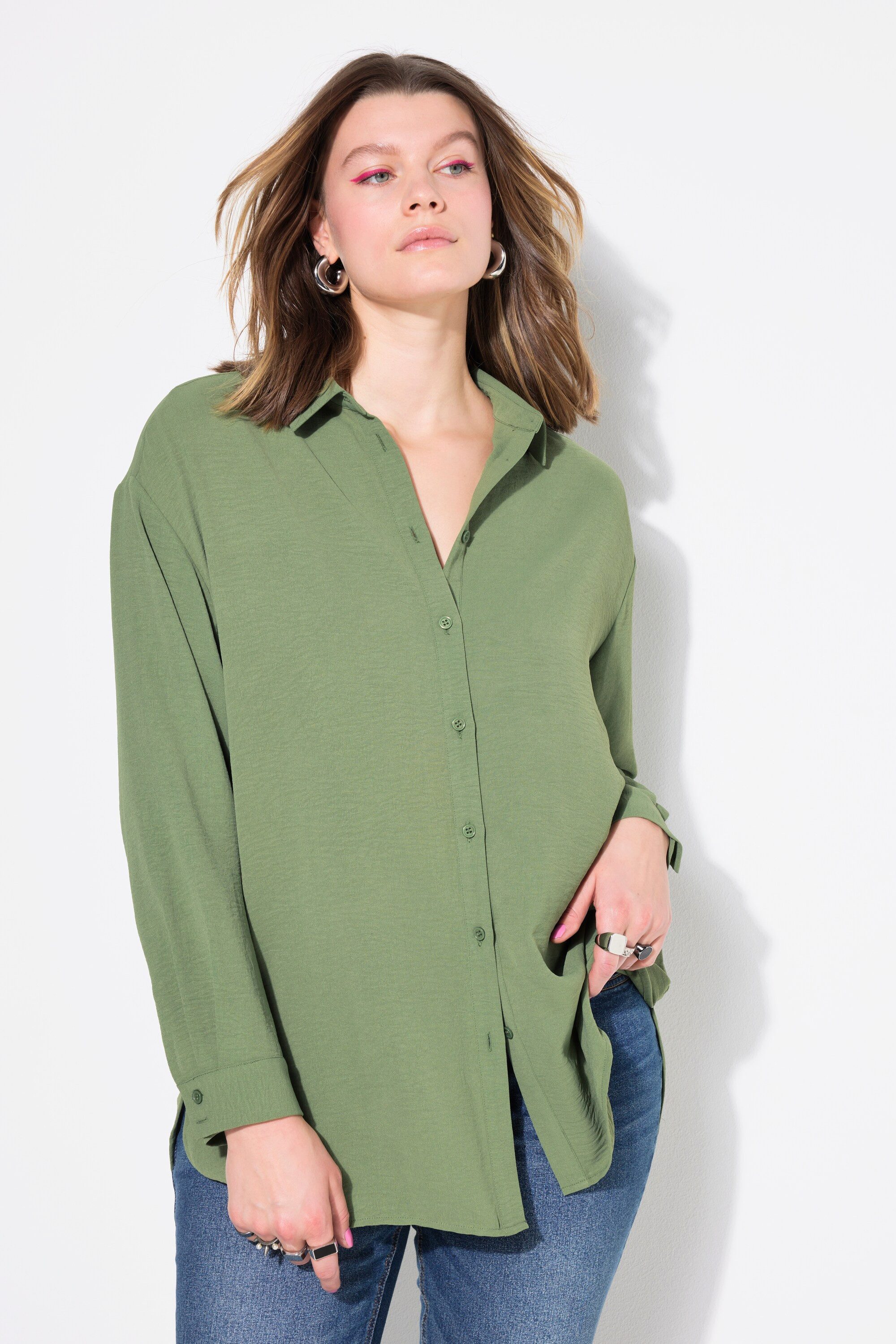Studio Untold Hemdbluse Hemdbluse oversized Krepp günstig online kaufen