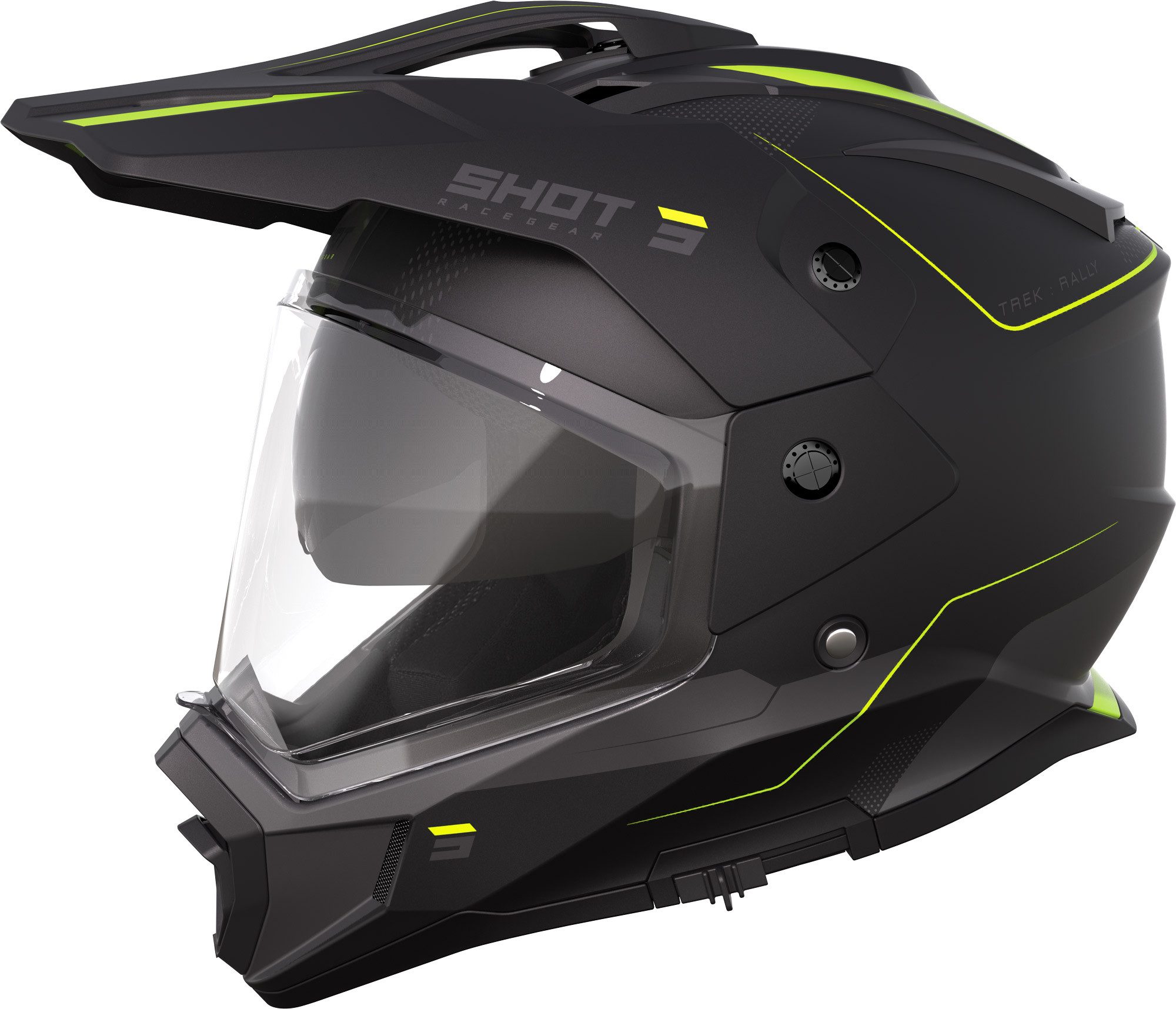 Shot Motocrosshelm Trek Max Vision Rally Enduro Helm, Integriertes Sonnenvisier