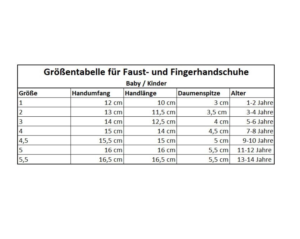 Strickbund 2-5 Fellhof blau Fäustlinge Lammfell Kinder-Handschuhe Fäustlinge