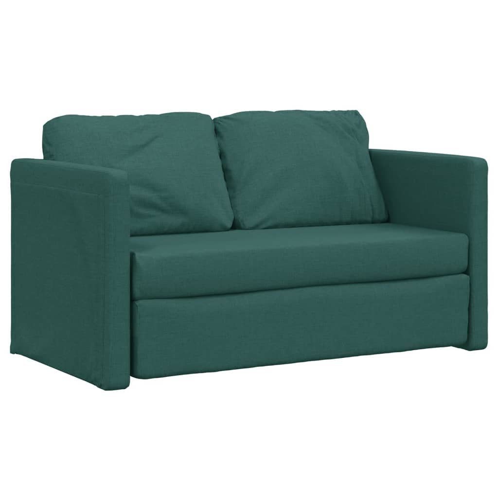 112x174x55 Dunkelgrün cm vidaXL mit Stoff Sofa Schlaffunktion Bodensofa