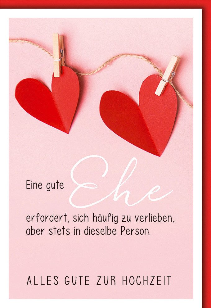 Verlag Dominique Grußkarten Hochzeit Karte mit Umschlag Eine gute
