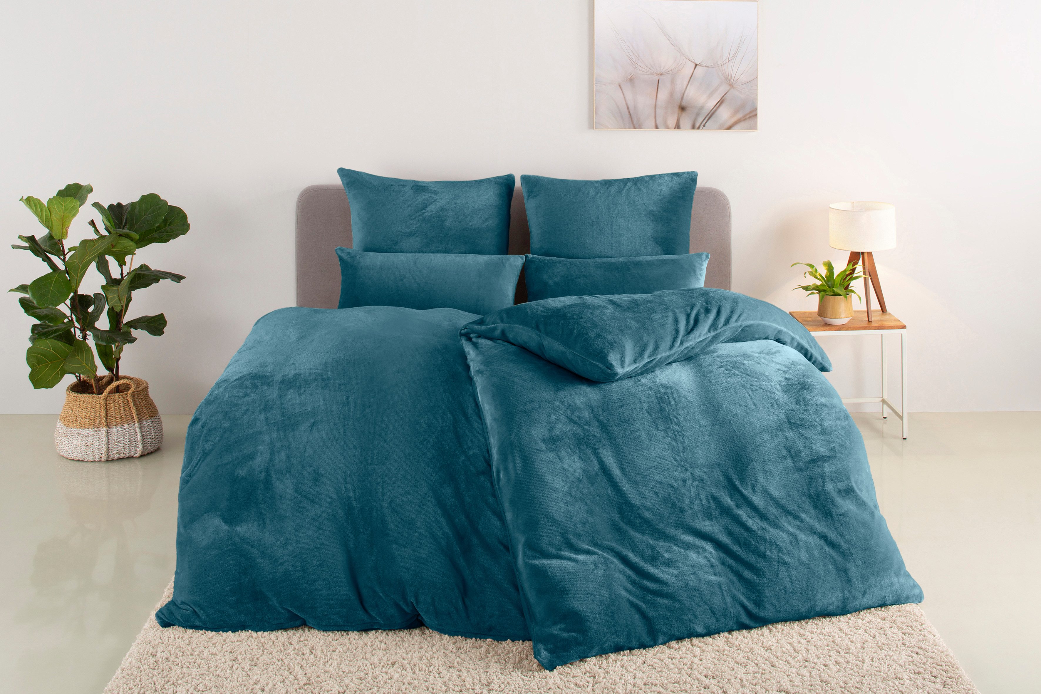 OTTO home Bettwäsche Desner3, besonders weich im Griff, Cashmere-Touch, Fleece, 2 teilig, Bettwäsche mit Reißverschluss