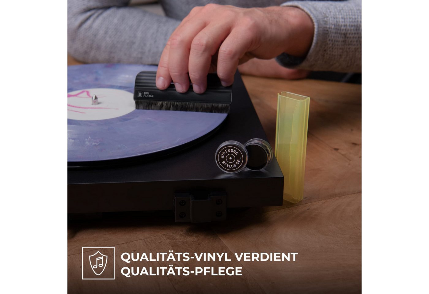 Thumbnail - Big Fudge Antistatisches Vinyl Reinigungsset - Kratzfreie Reinigungslösung Pflegeset (1-St)