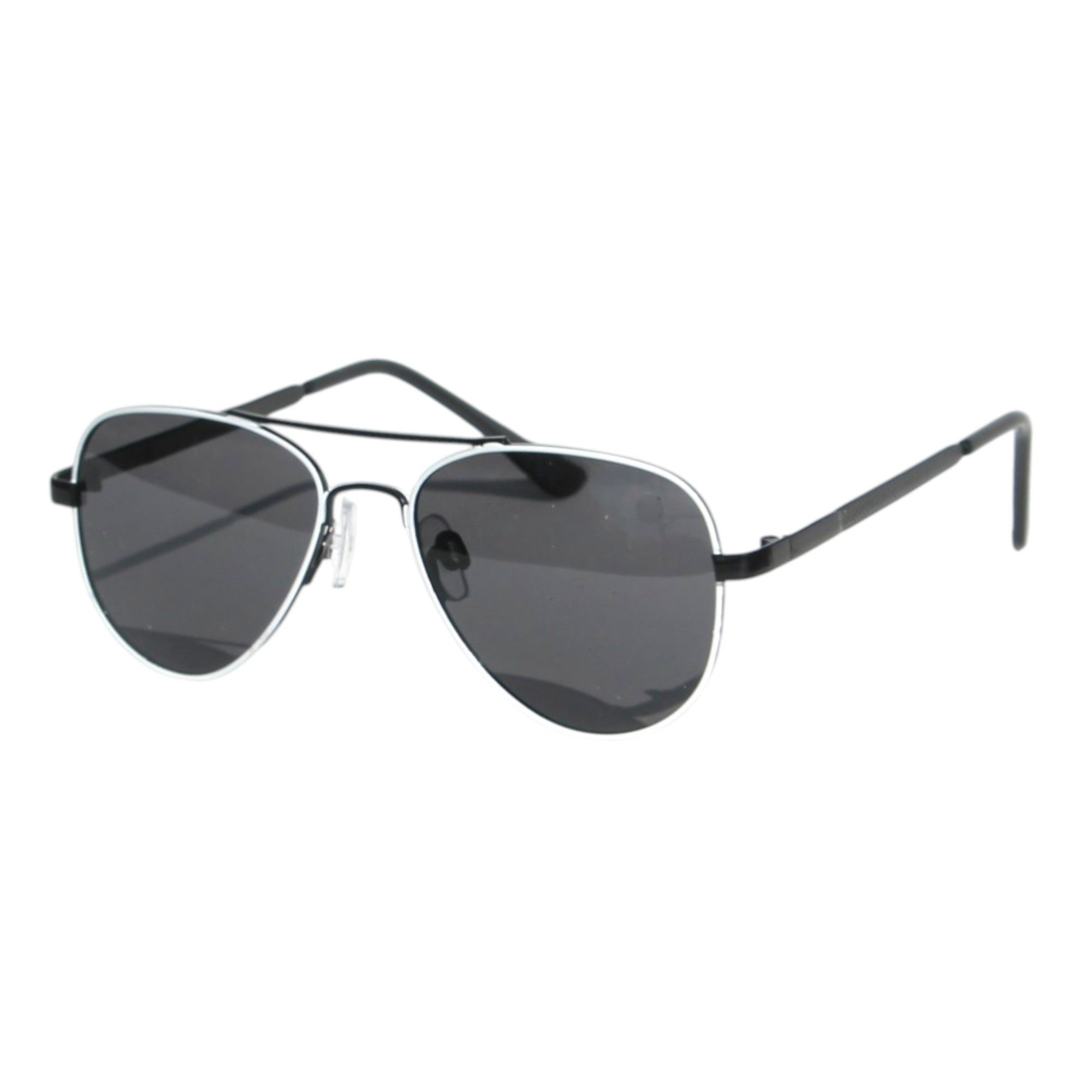 Rennec Sonnenbrille Kinder Pilotenbrille Polarisiert Jungen Mädchen 6 bis 11 Jahre (inklusive Brillenbeutel) Gläser UV400 Schwarz Getönt, stabiles Metallgestell