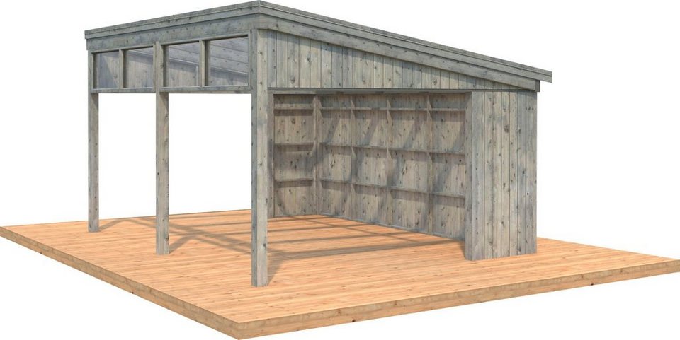 Palmako Holzpavillon »Nova«, mit Oberlicht, BxT: 517×397 cm, grau