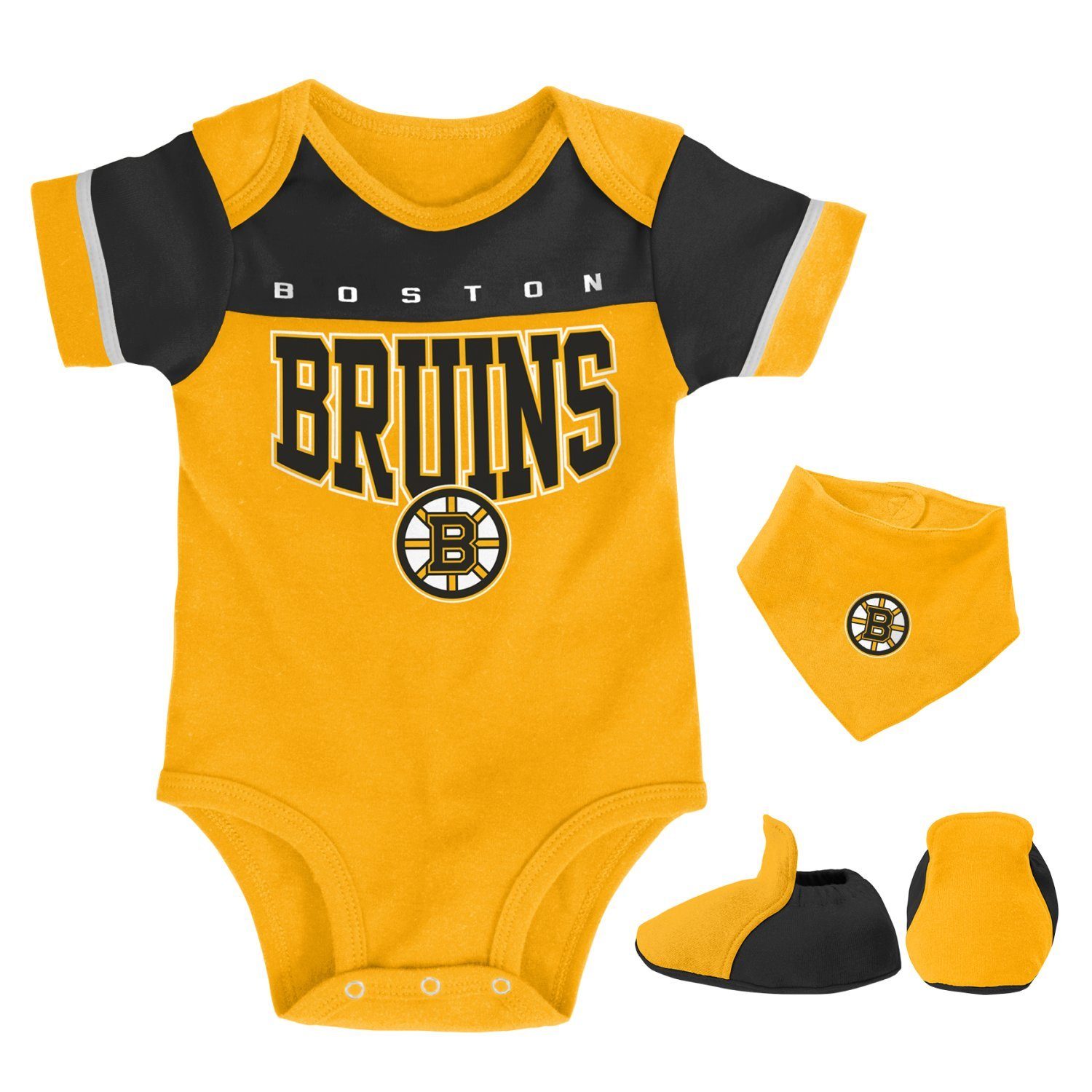 Outerstuff Print-Shirt Outerstuff Bib & Bootie Set Boston Bruins