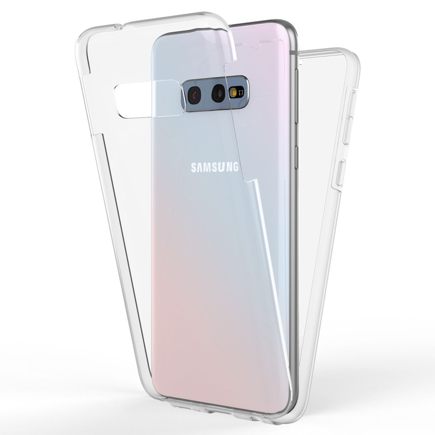 Nalia Smartphone-Hülle Samsung Galaxy S10e 14,7 cm (5,8 Zoll), Klare 360 Grad Hülle / Rundumschutz / Transparent / Displayschutz Case