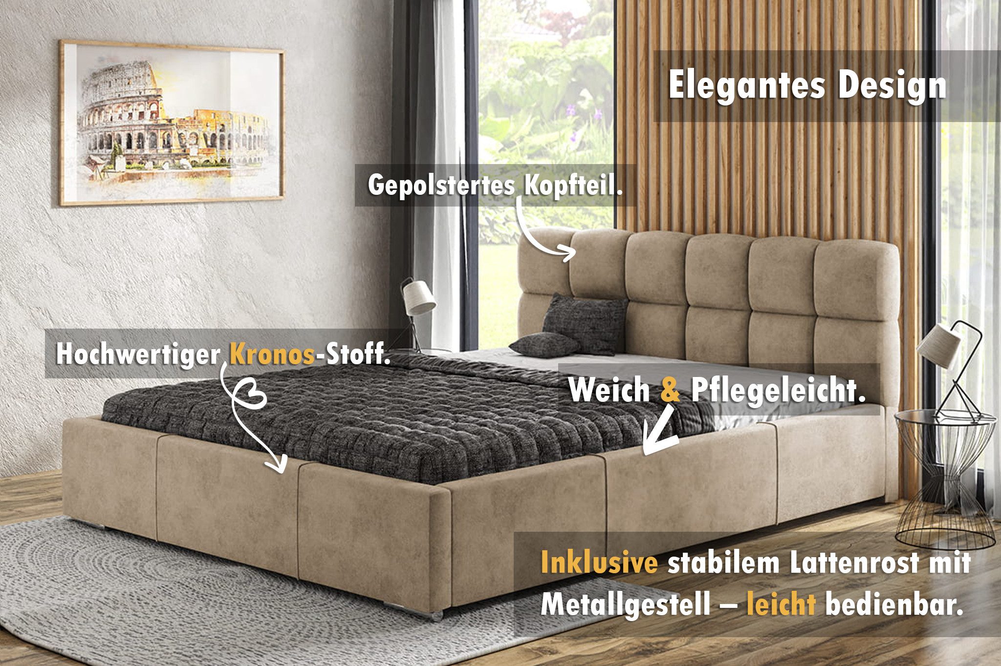 thematys Polsterbett mit Bettkasten & Lattenrost – Stauraumbett 140x200 - 2 günstig online kaufen