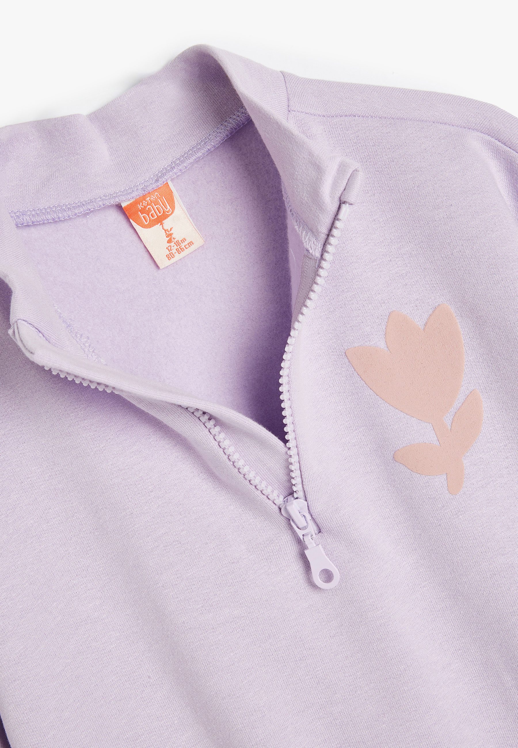Koton Sweatshirt Halbreißverschluss Mit Aufdruck Sweatshirt