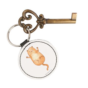 Mr. & Mrs. Panda Schlüsselanhänger Katze Umarmen - Weiß - Geschenk, Taschenanhänger, zauberhaft, Katzenm (1-tlg), Elegantes Accessoire