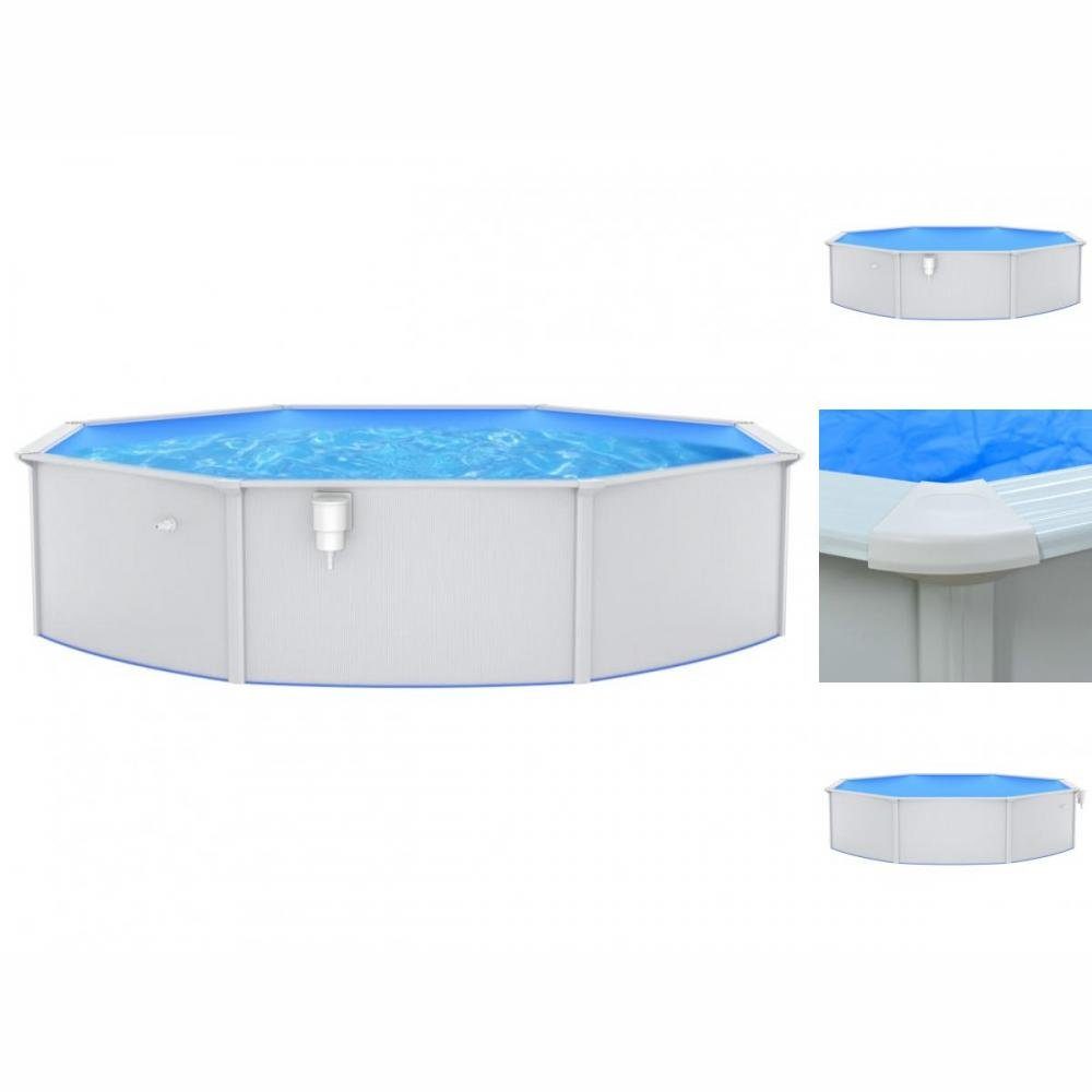 vidaXL Schwimmbecken »Gartenpool Aufstellpool Stahlwandpool Pool mit  Stahlwand Rund 550x120 cm Weiß« online kaufen | OTTO