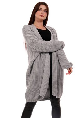 YC Fashion & Style Cardigan Oversize Cardigan Strickjacke Basic verschlusslos Grobstrick Plus Size (1-tlg) casual- mit langen Ärmeln- in offener Form