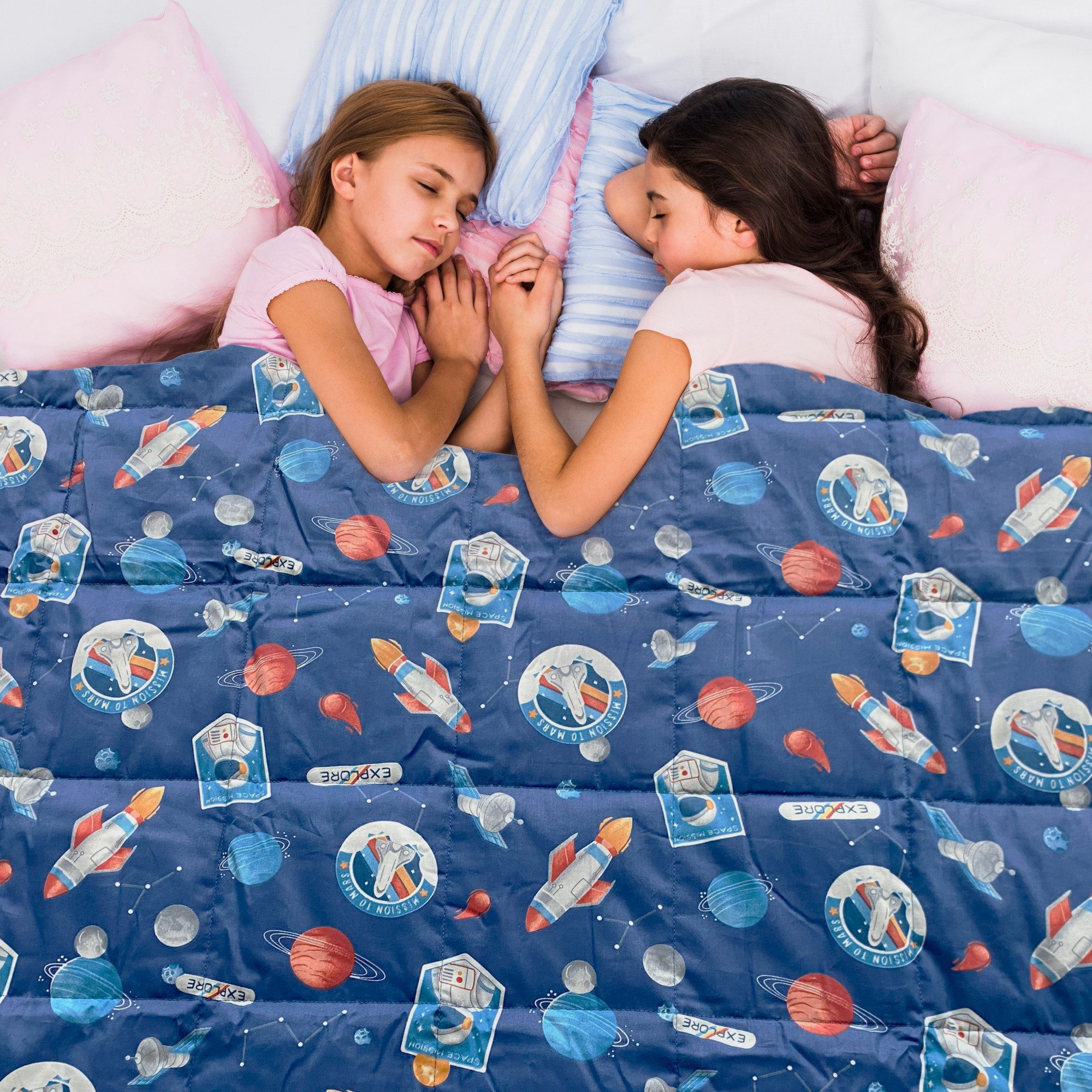 Dailydream Gewichtsdecke für Kinder, beschwerte Decke, Baumwolle oder Fleece, Füllung: Glasperlen, Gleichmäßige Gewichtsverteilung, doppelte Nähte, Handwäsche möglich