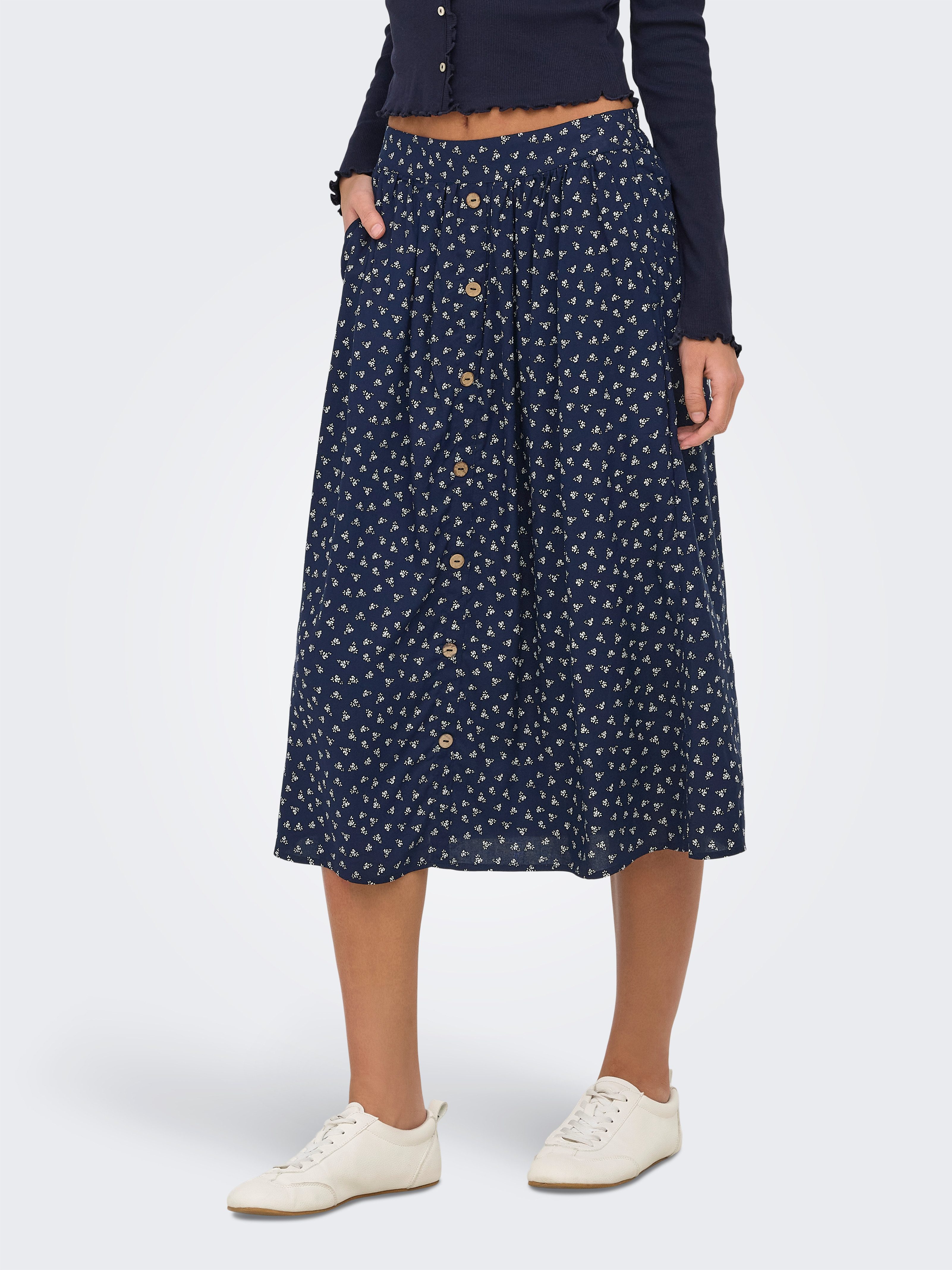 ONLY Sommerrock ONLMILANO AOP LIFE LONG SKIRT WVN NOOS Viskose – Bild 2 von 5