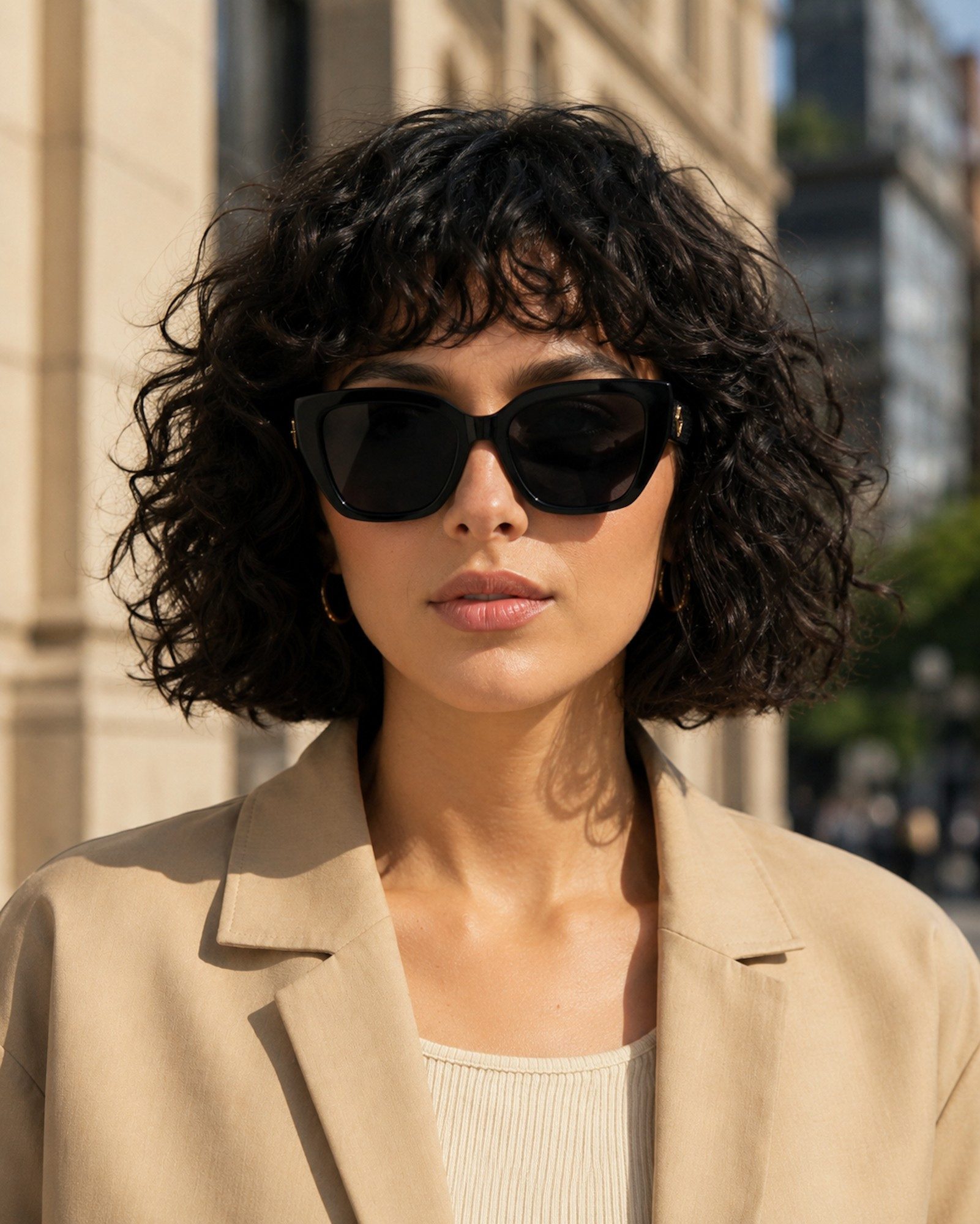 Ella Jonte Sonnenbrille Trendige Oversize-Sonnenbrille mit markantem Rahmen