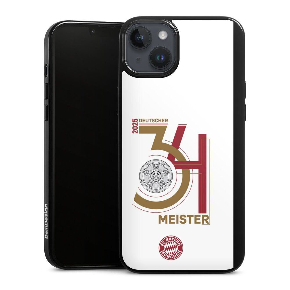 DeinDesign Handyhülle FC Bayern München Meister Offizielles Lizenzprodukt, Apple iPhone 14 Plus Silikon Hülle Bumper Case Handy Schutzhülle