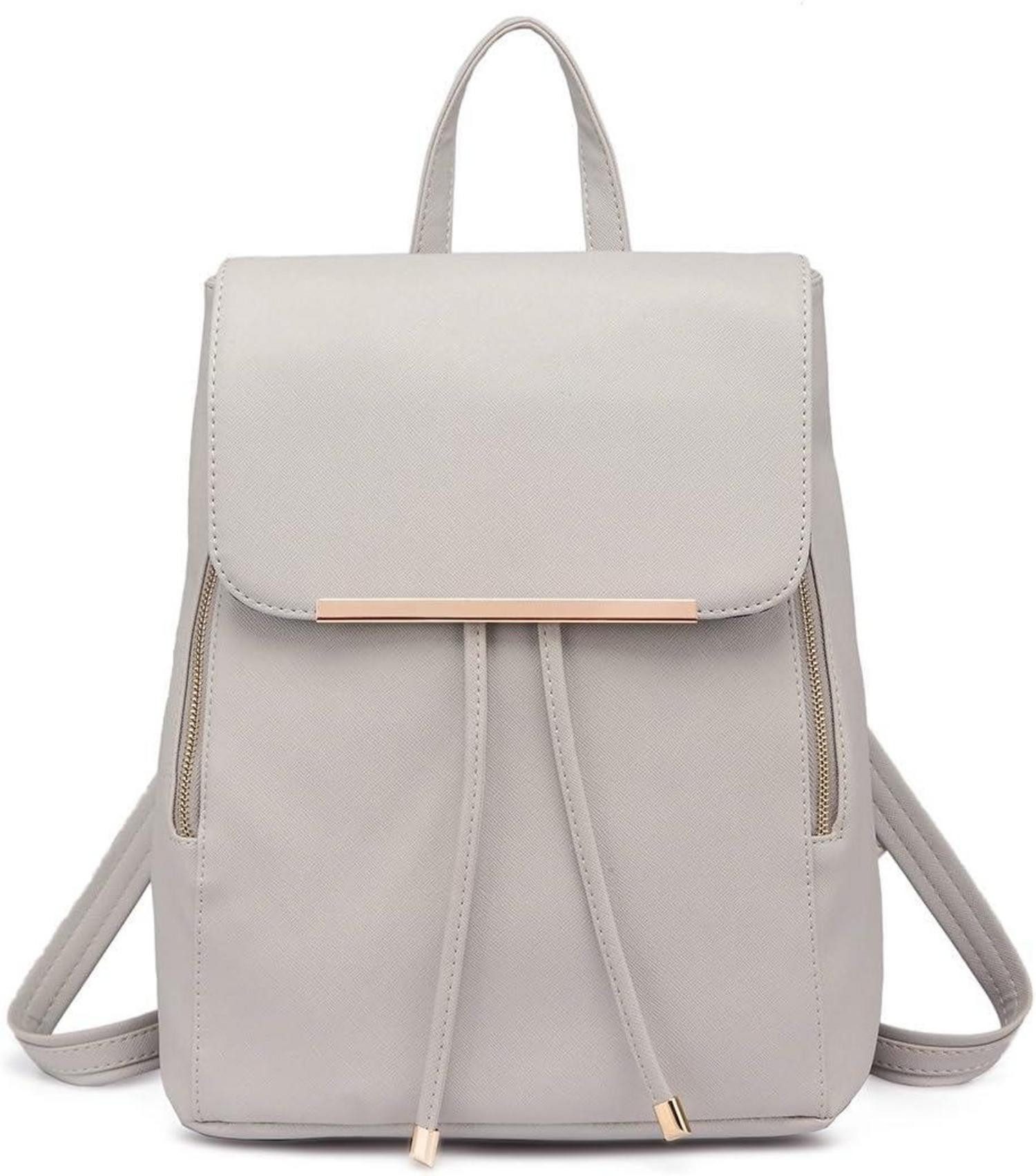 LuxusKollektion Cityrucksack Damen PU Rucksack Rolltop Tunnelzug Cityrucksack Tasche