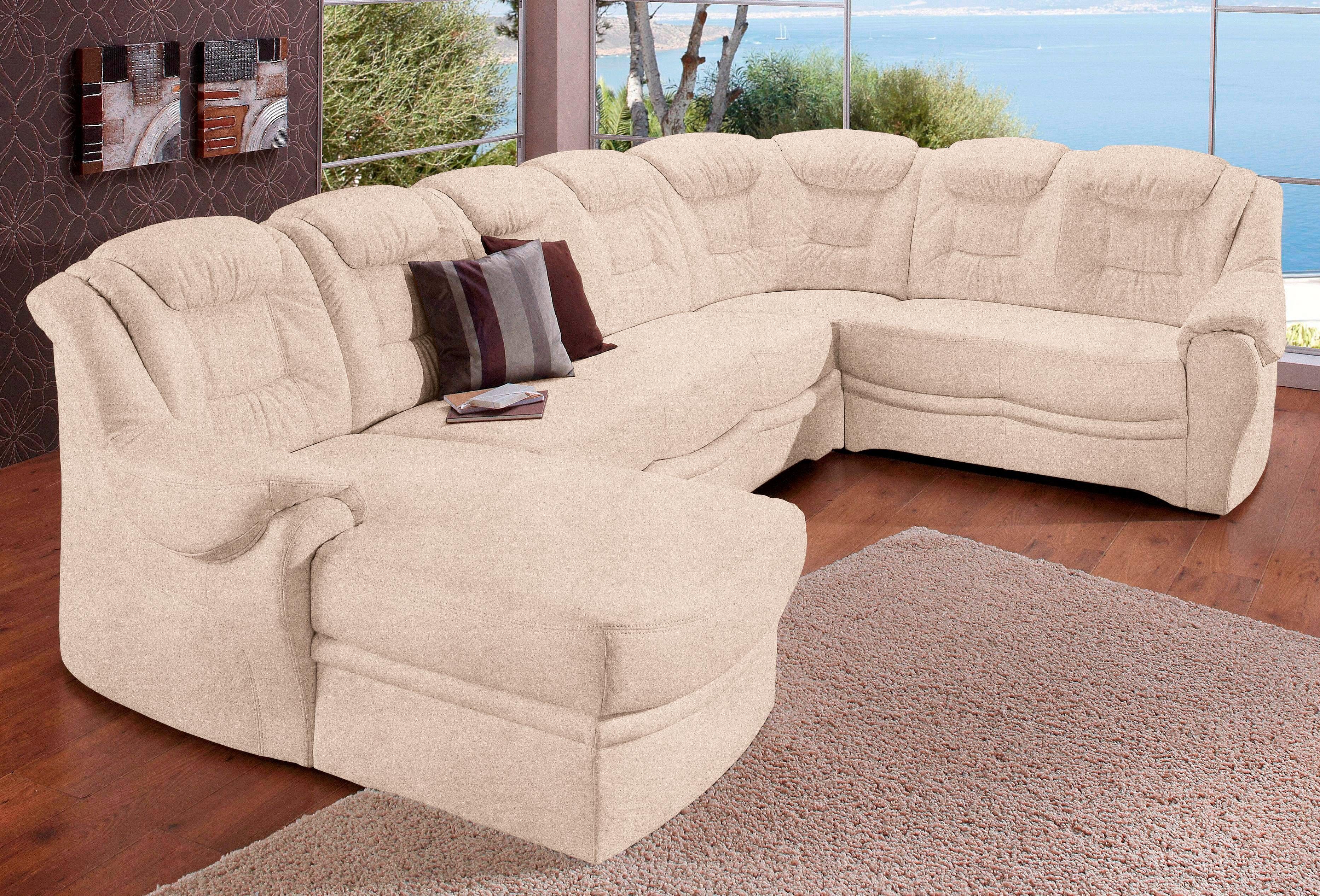 sit&more Wohnlandschaft Bellevue U-Form, wahlweise mit Schlaffunktion
