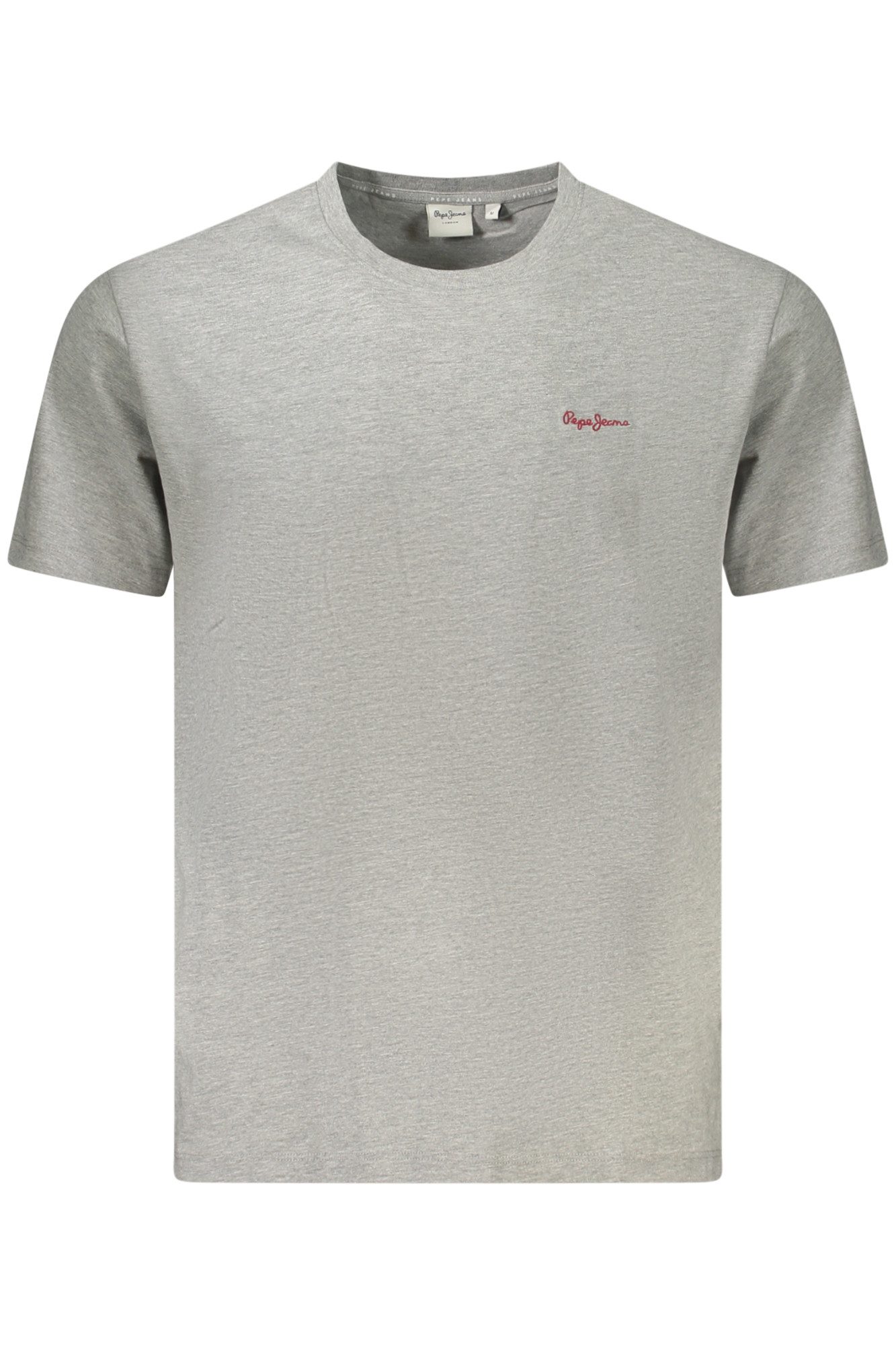 Pepe Jeans T-Shirt Herren Kurzarm T-Shirt Grau - Rundhals, Stickerei günstig online kaufen