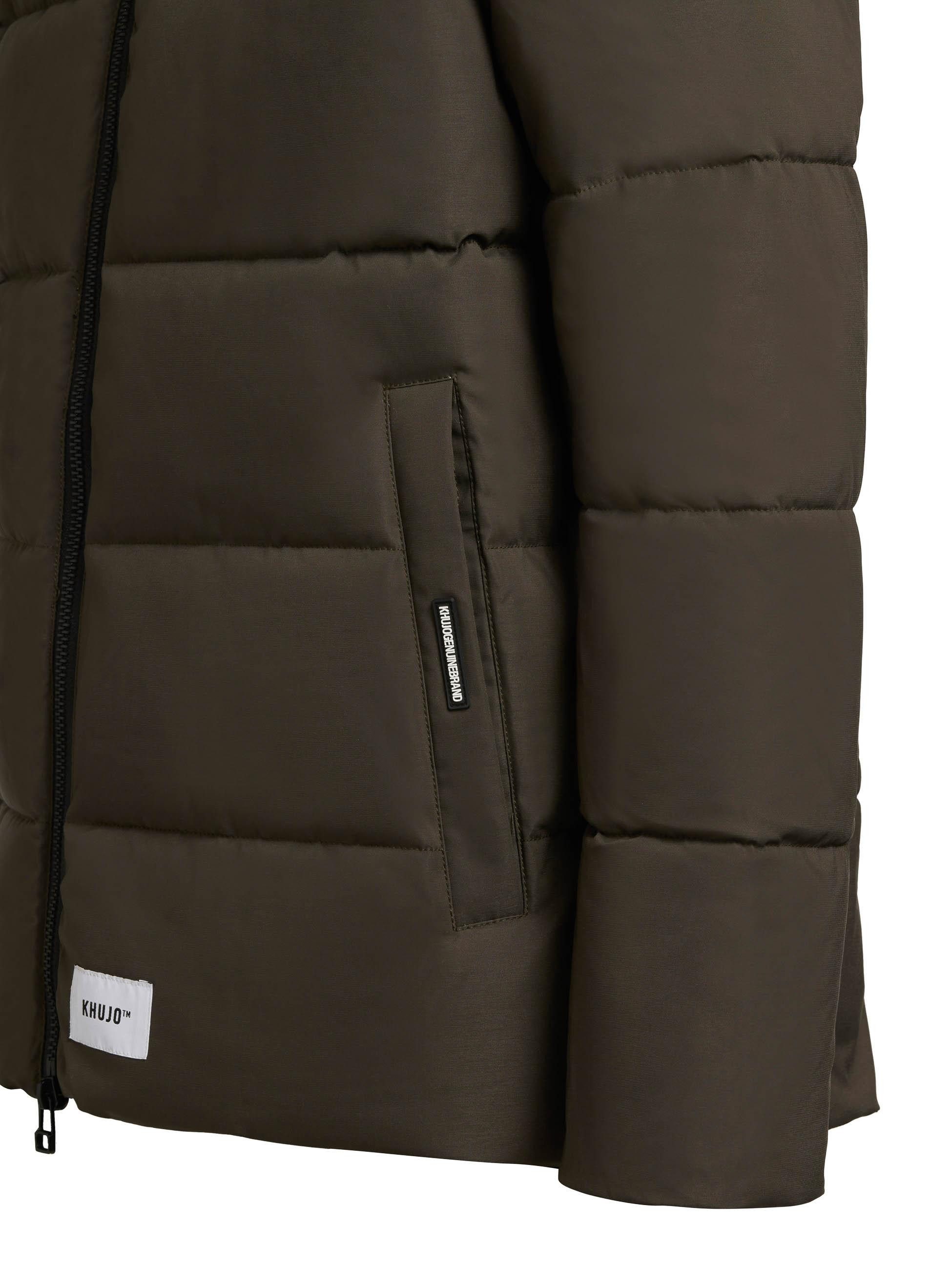 khujo Winterjacke Loga2-YM Steppjacke mit abnehmbarer Kapuze und Rucksackträgern